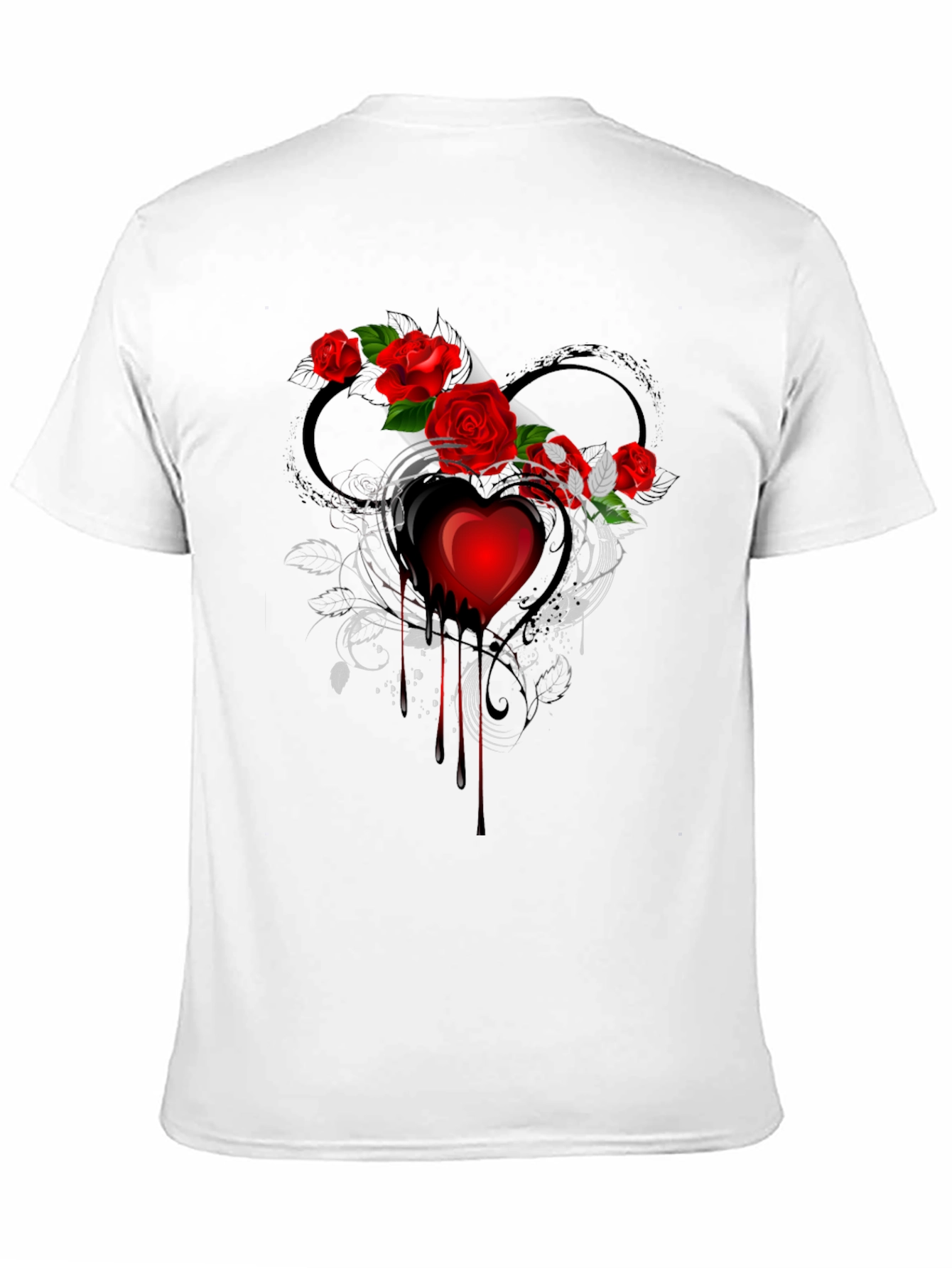 Bleeding Heart Rose Graphic T-Shirt