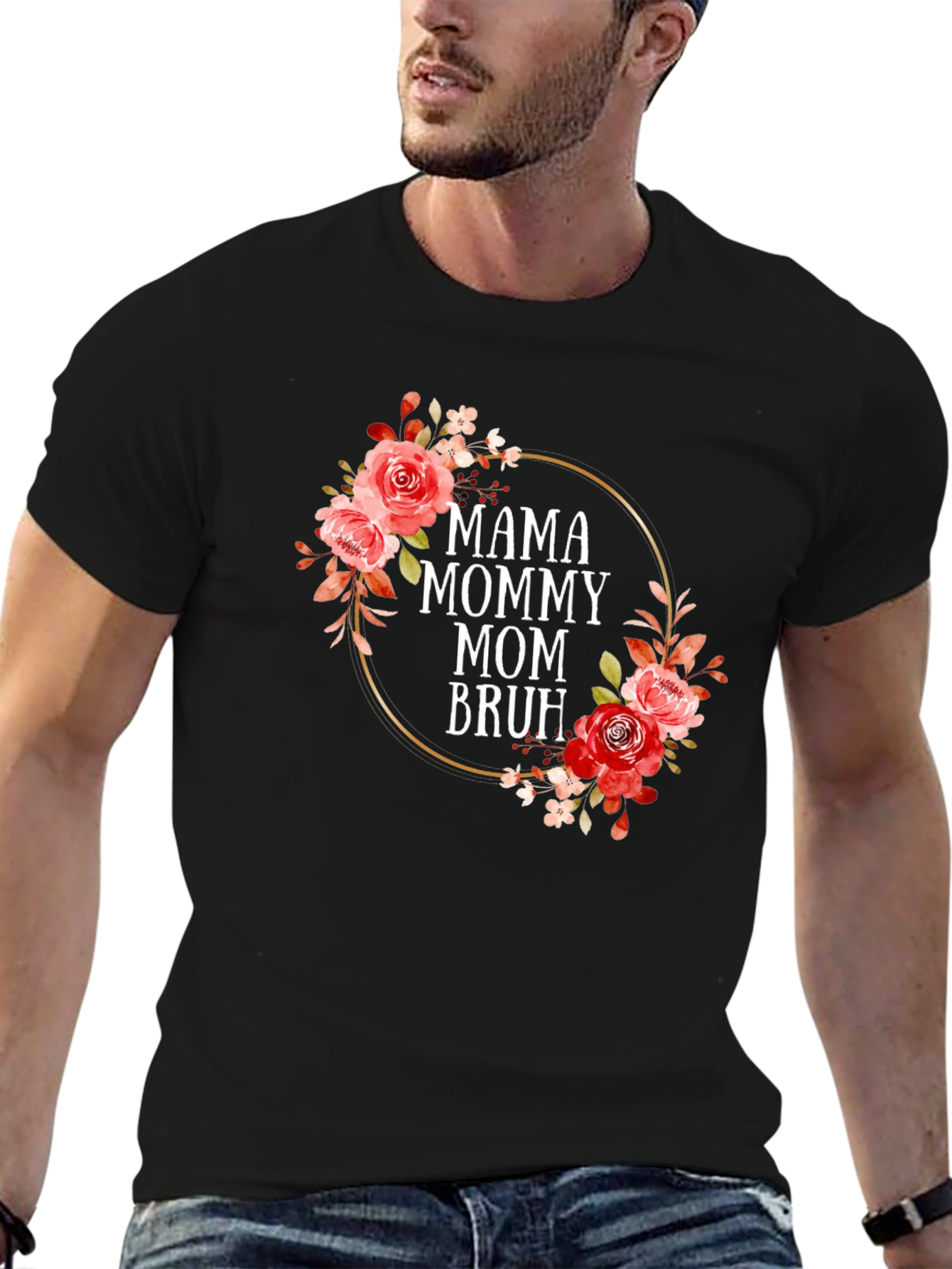 Mama Mommy Mom Bruh Floral T-Shirt