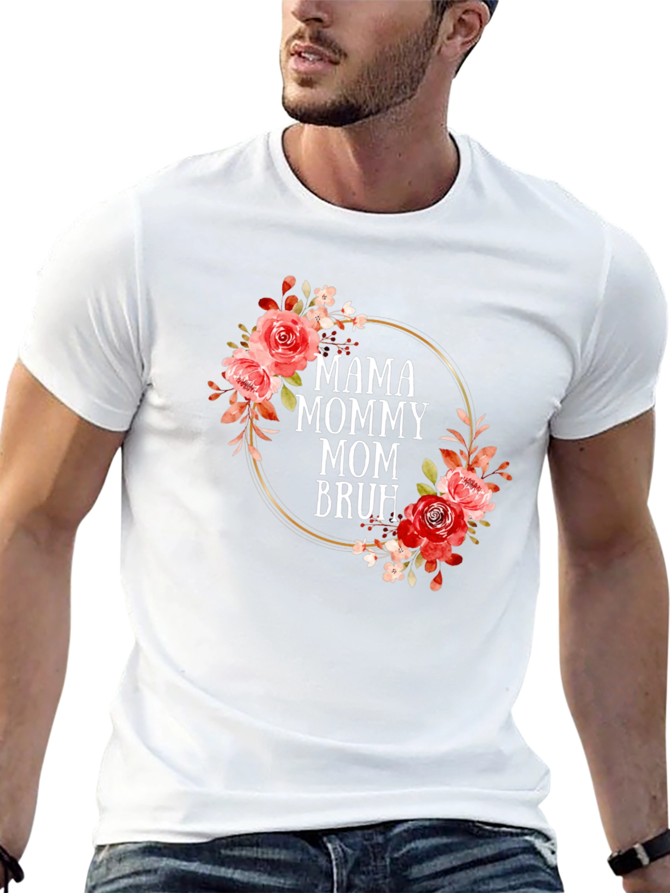 Mama Mommy Mom Bruh Floral T-Shirt