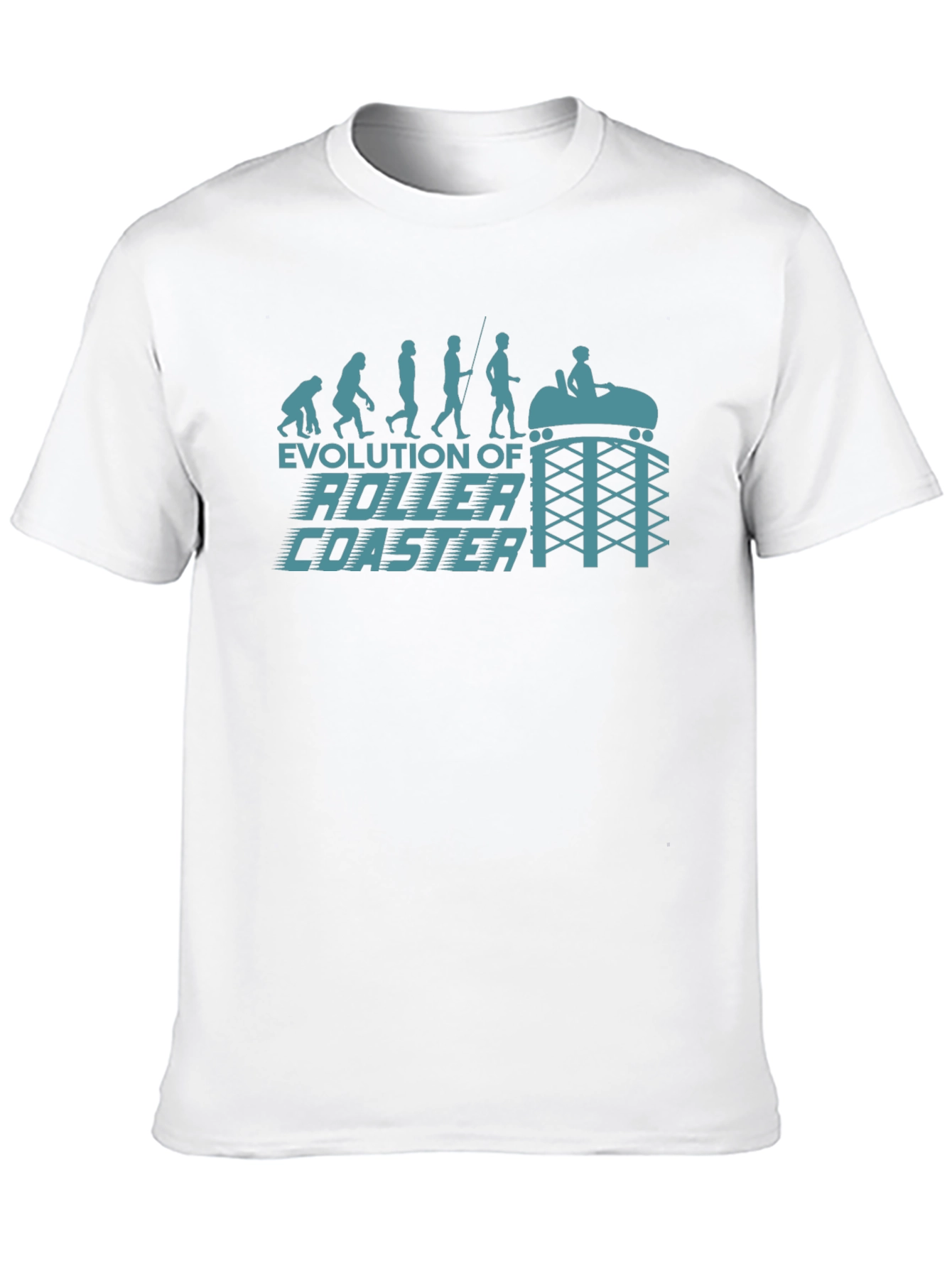 Evolution of Roller Coaster Graphic Tee - Black