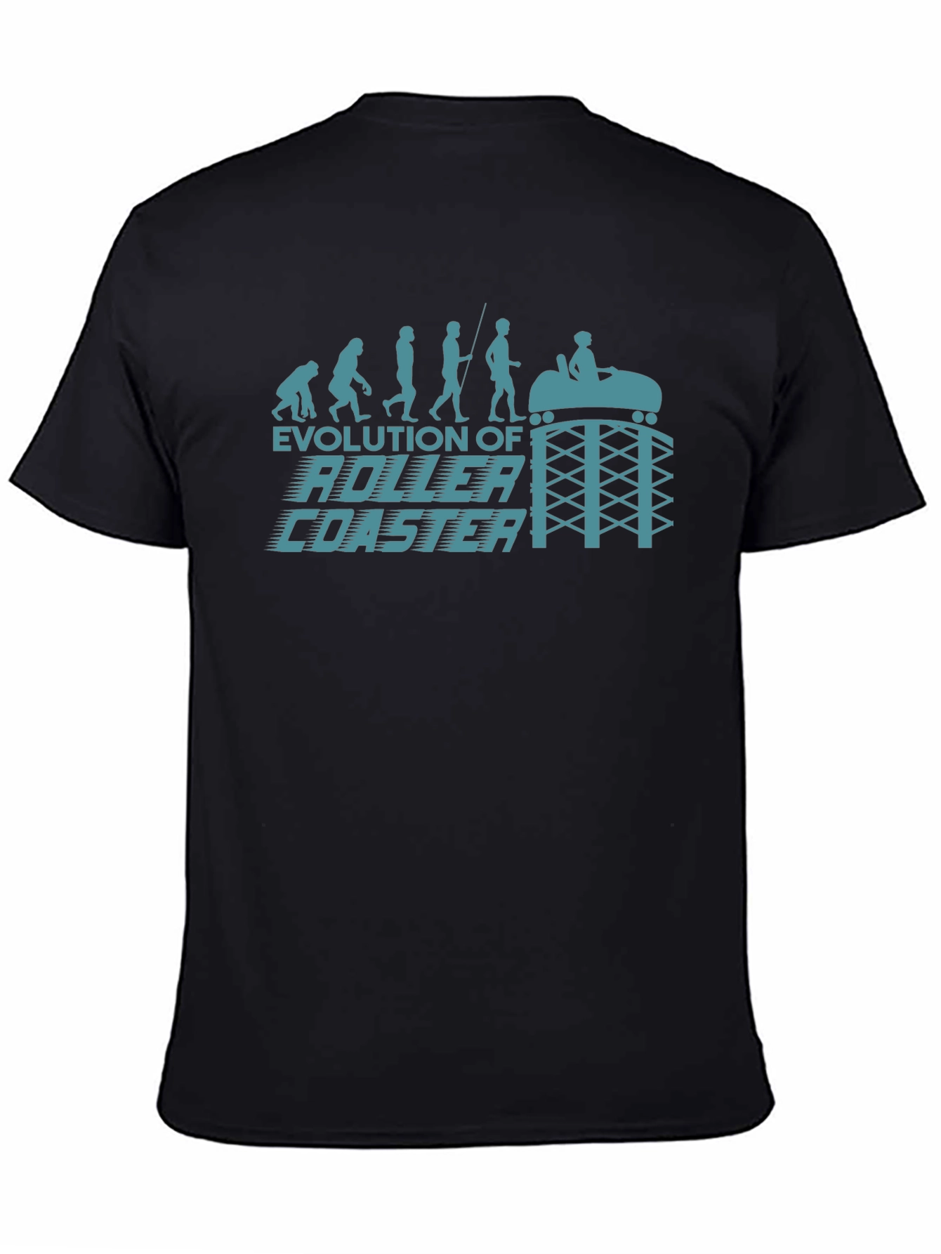 Evolution of Roller Coaster Graphic Tee - Black