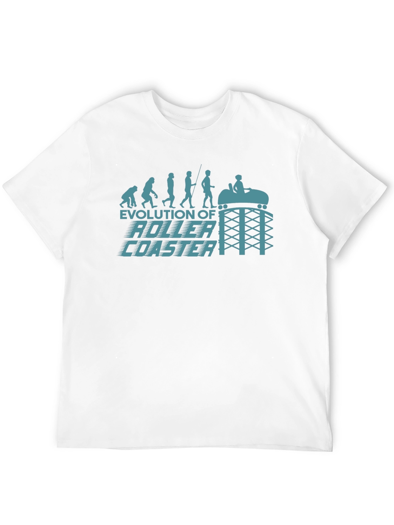 Evolution of Roller Coaster Graphic Tee - Black