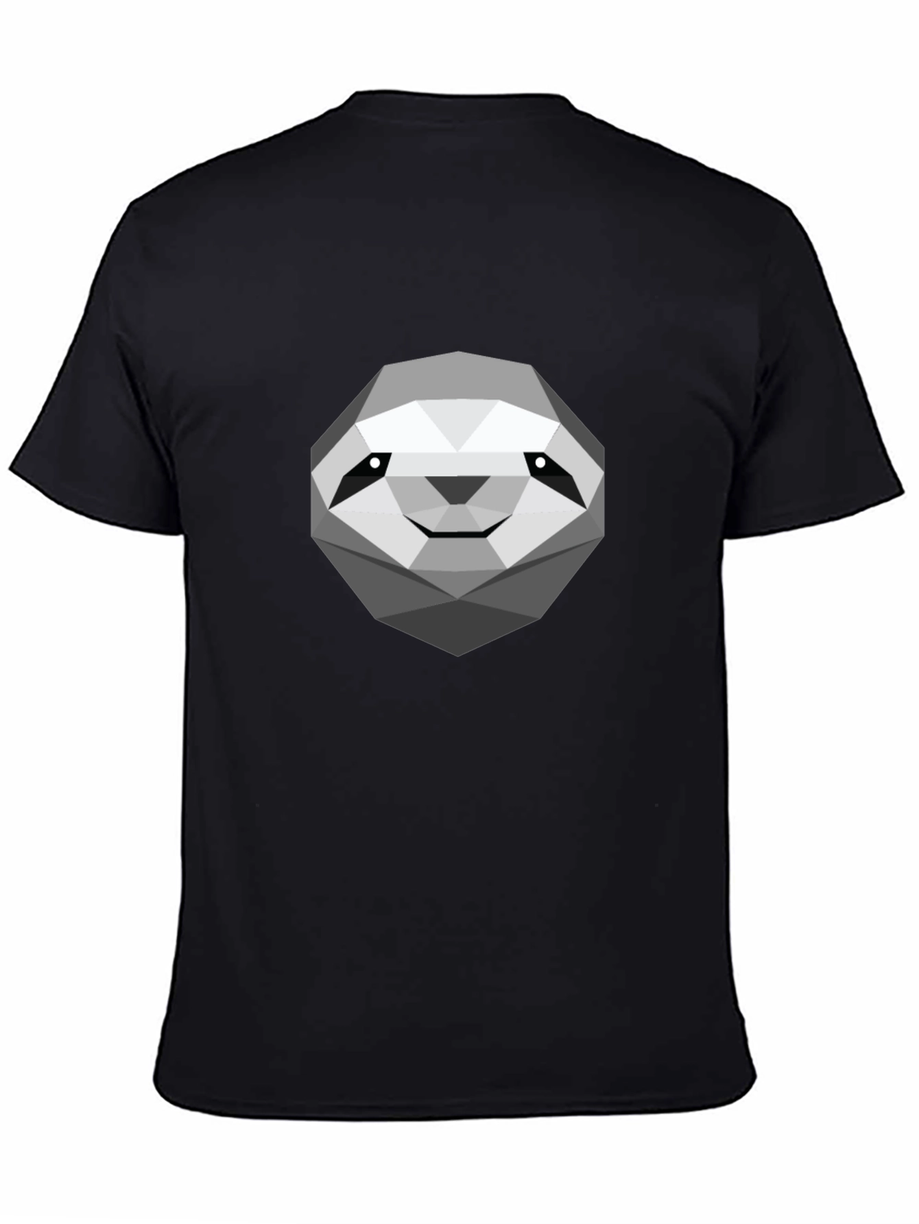 Geometric Sloth Graphic Tee - Modern Casual Comfort