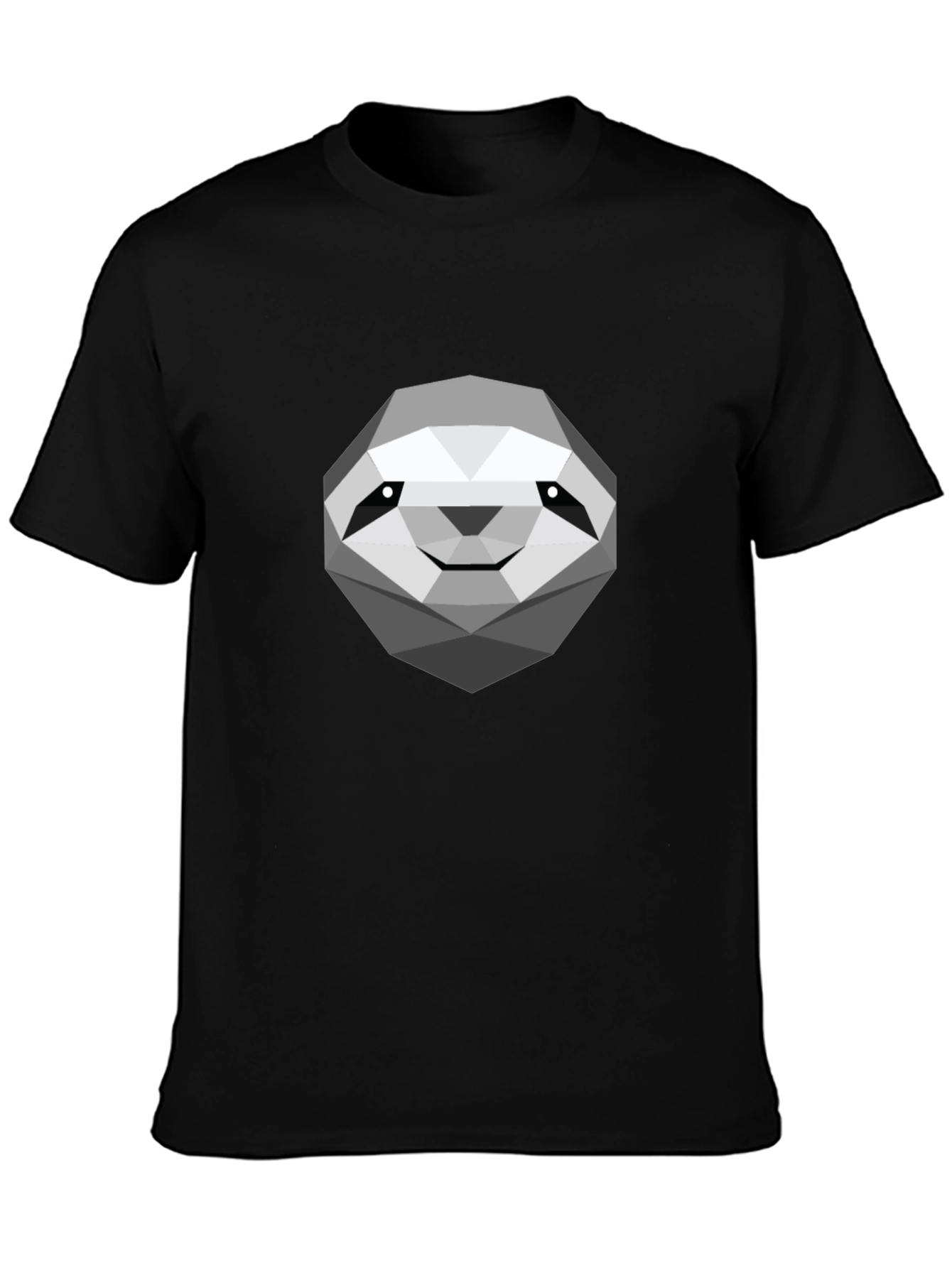 Geometric Sloth Graphic Tee - Modern Casual Comfort