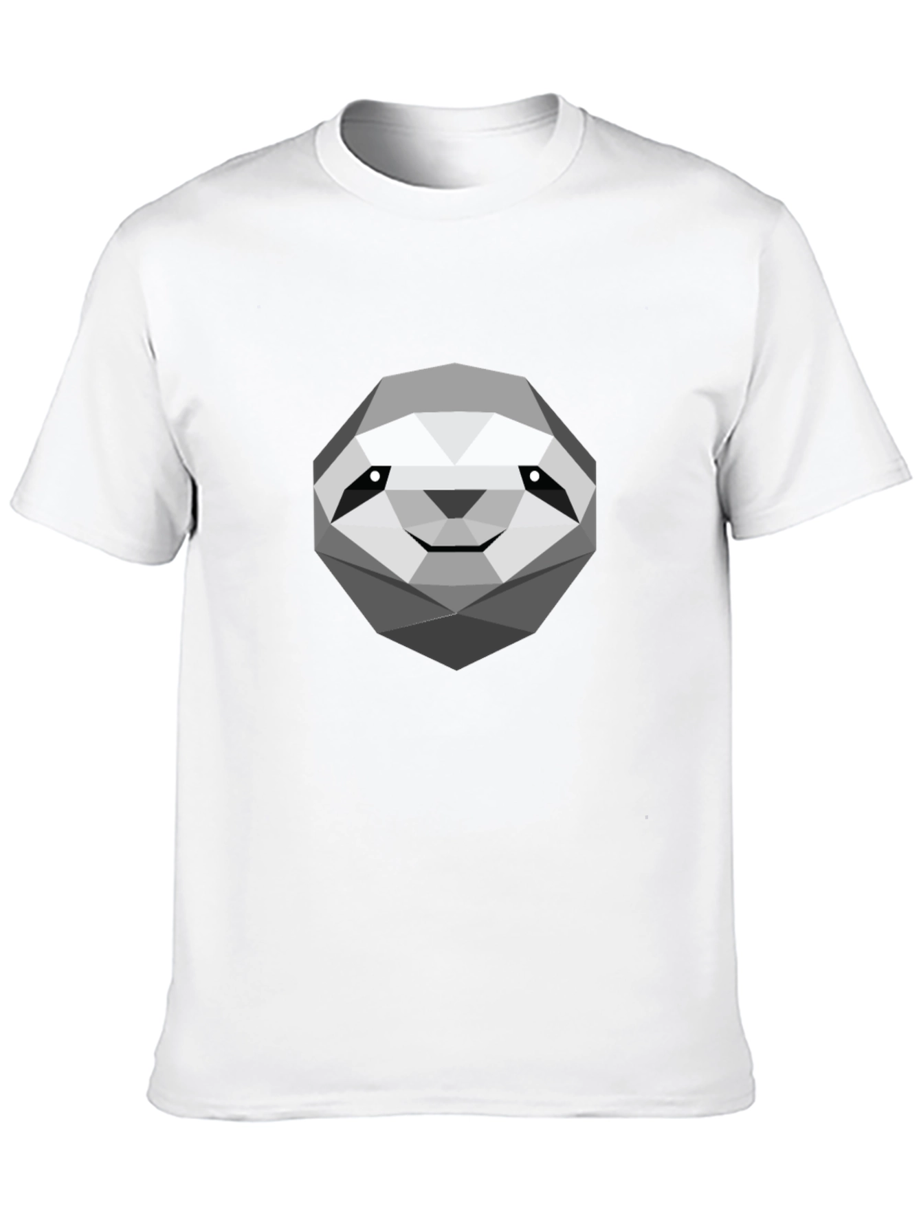 Geometric Sloth Graphic Tee - Modern Casual Comfort