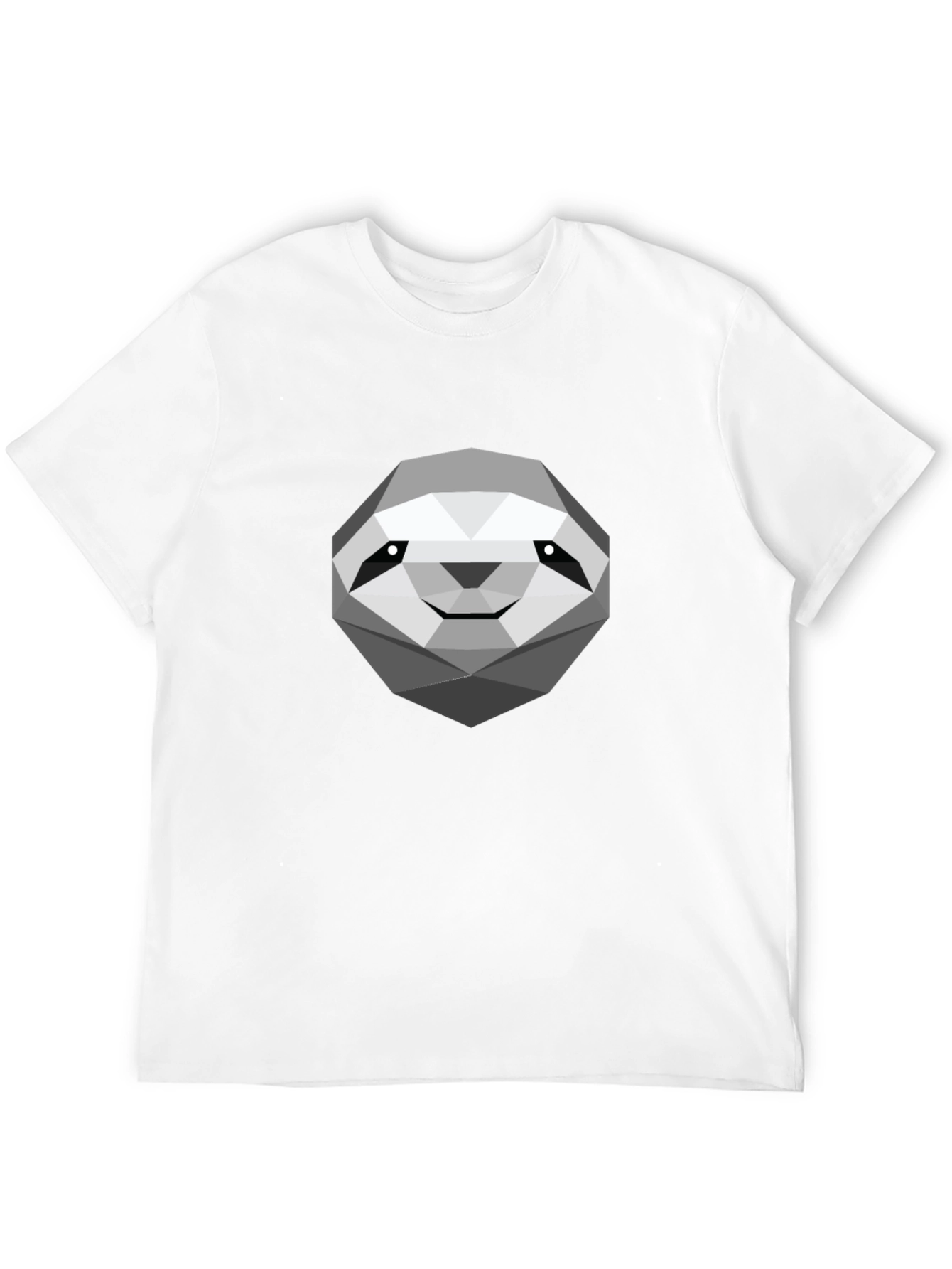 Geometric Sloth Graphic Tee - Modern Casual Comfort
