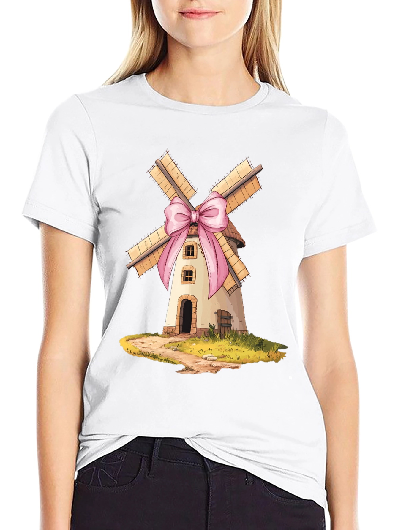 Whimsical Windmill Graphic Tee