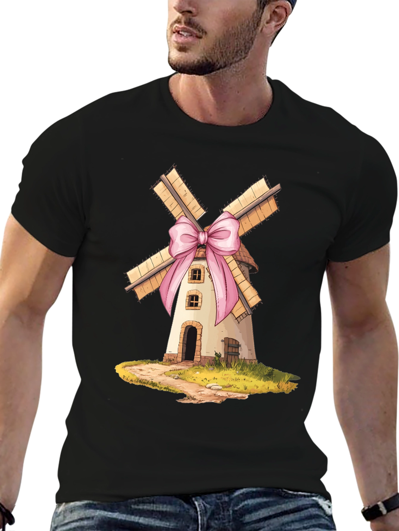 Whimsical Windmill Graphic Tee