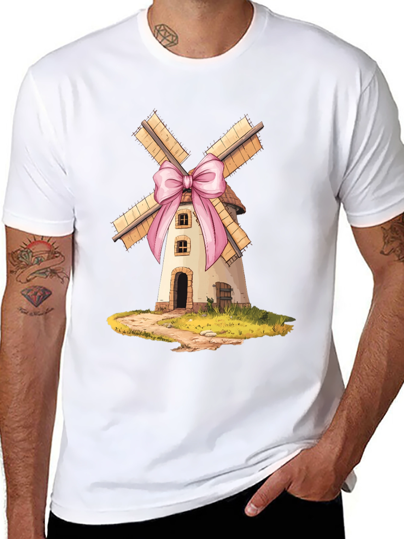 Whimsical Windmill Graphic Tee