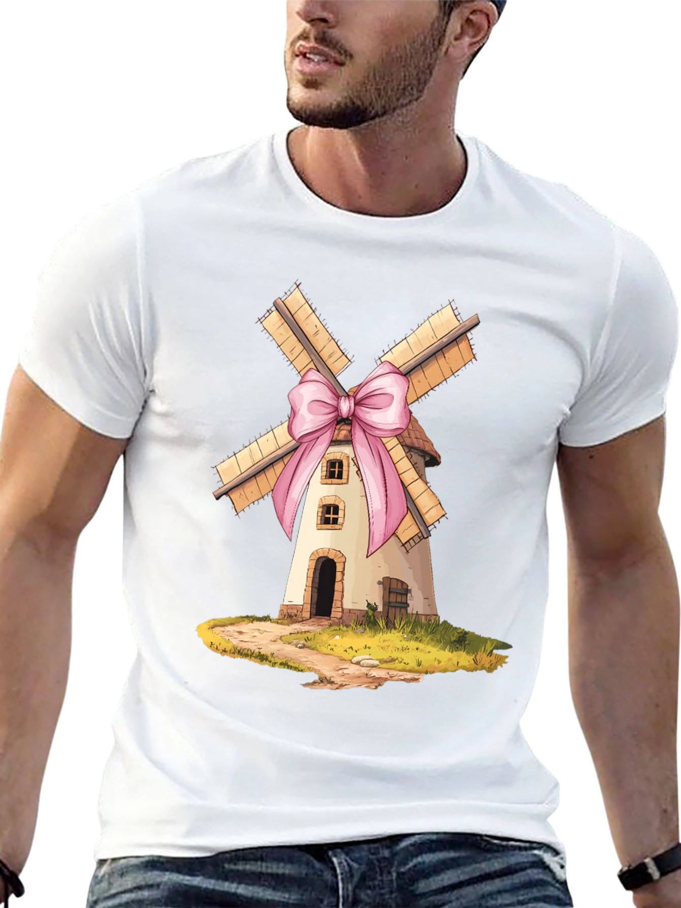 Whimsical Windmill Graphic Tee