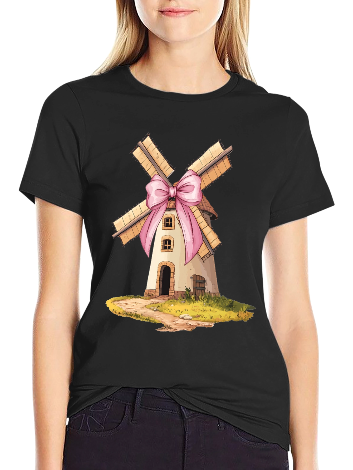 Whimsical Windmill Graphic Tee