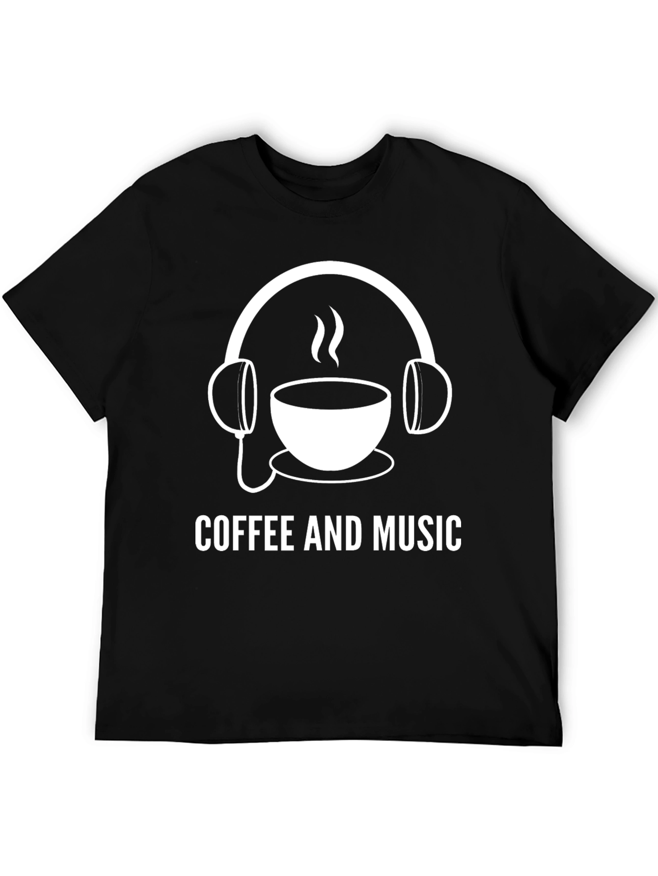 Coffee & Music Graphic Tee - Casual Style