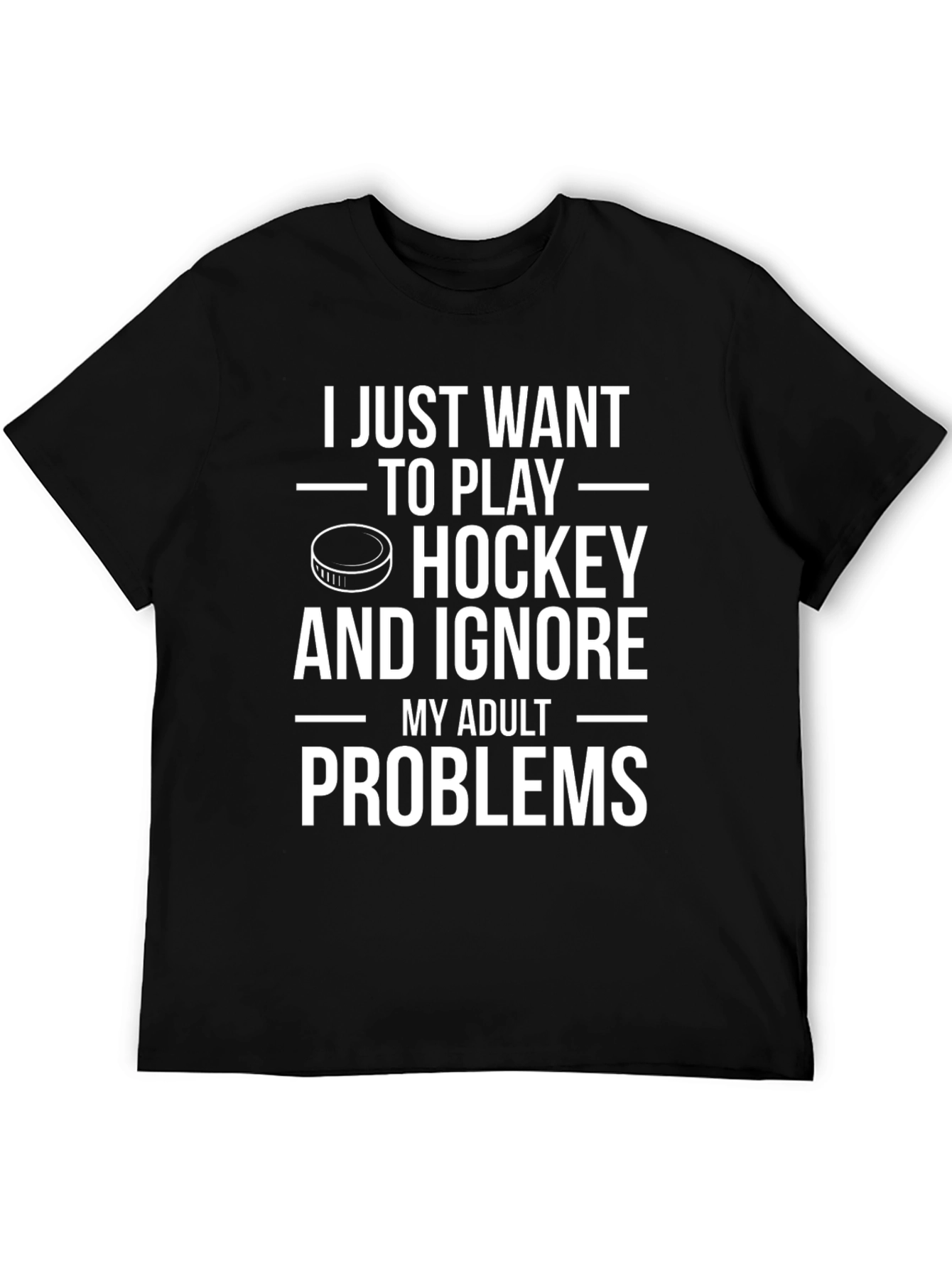 Hockey Lover T-Shirt - Ignore Adult Problems!