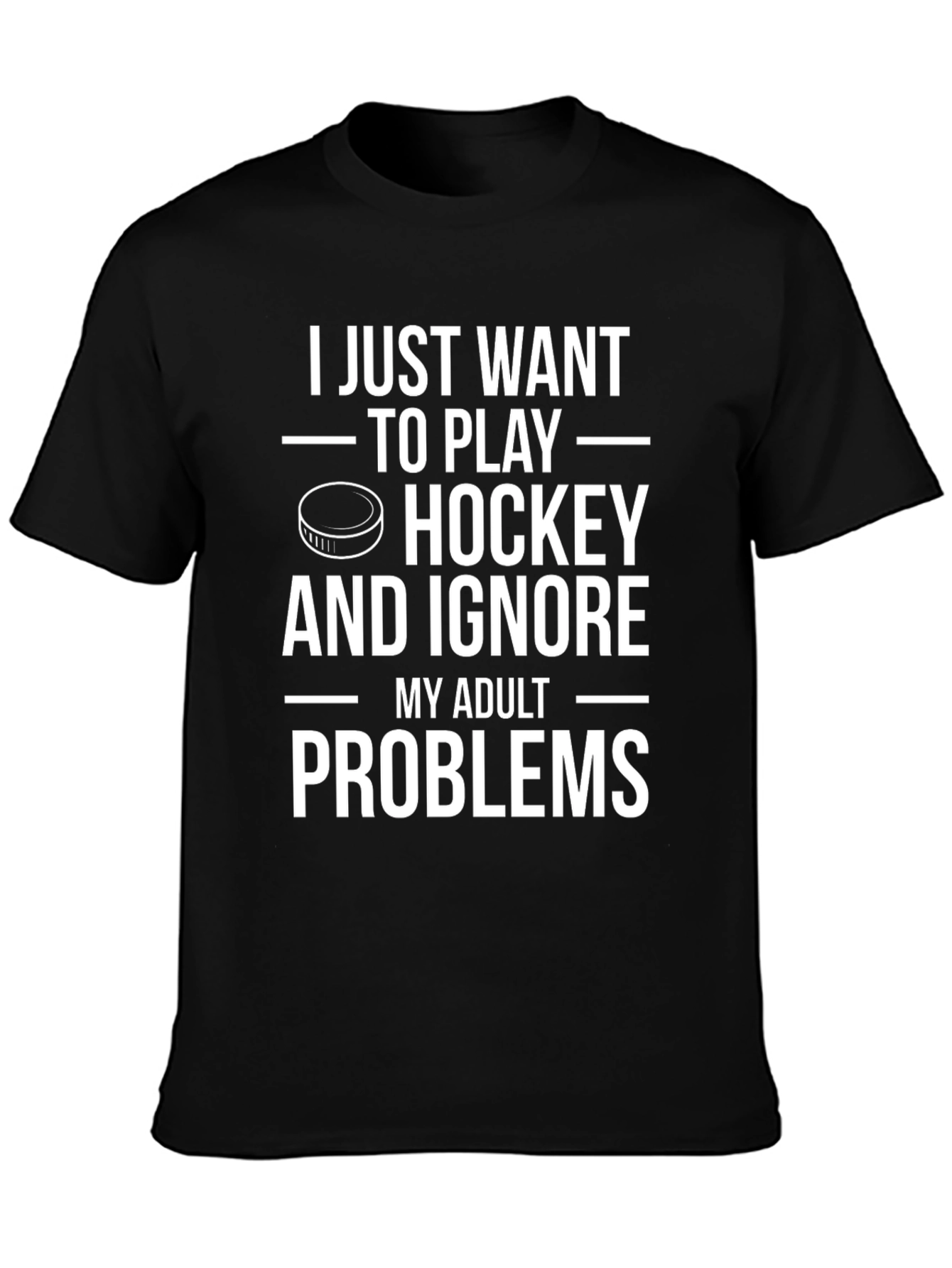 Hockey Lover T-Shirt - Ignore Adult Problems!