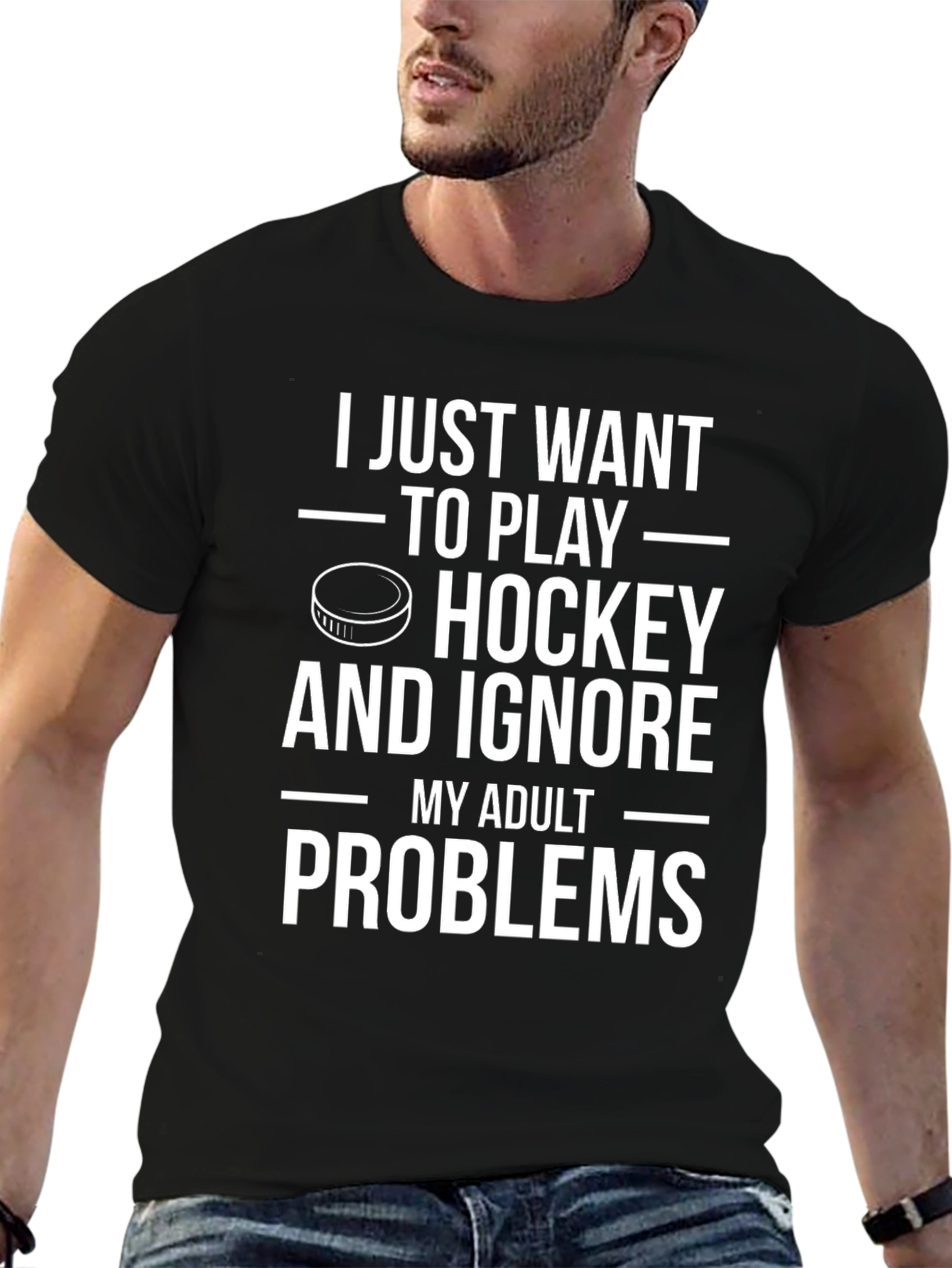 Hockey Lover T-Shirt - Ignore Adult Problems!