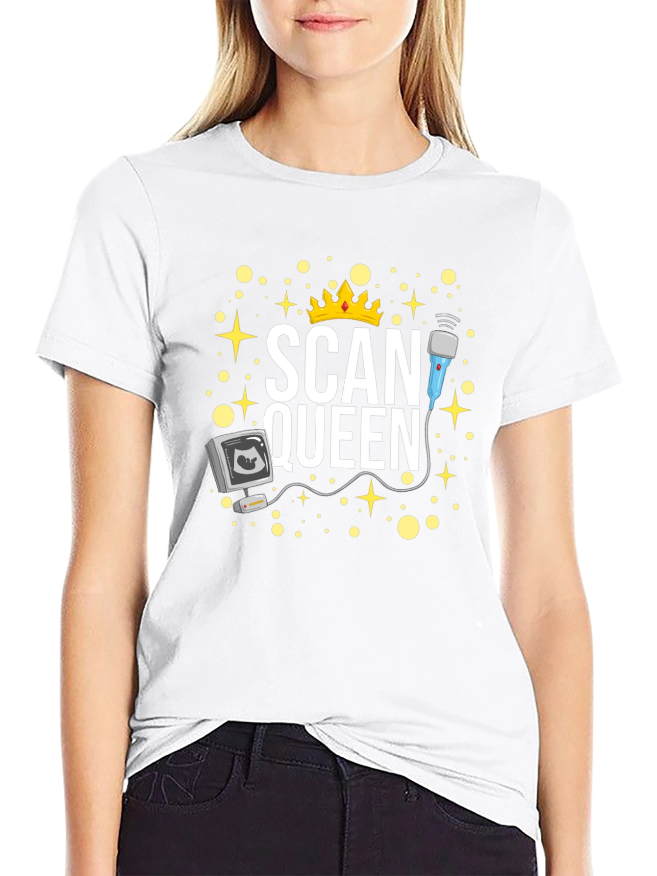 Scan Queen Graphic T-Shirt - Sonographer Gift