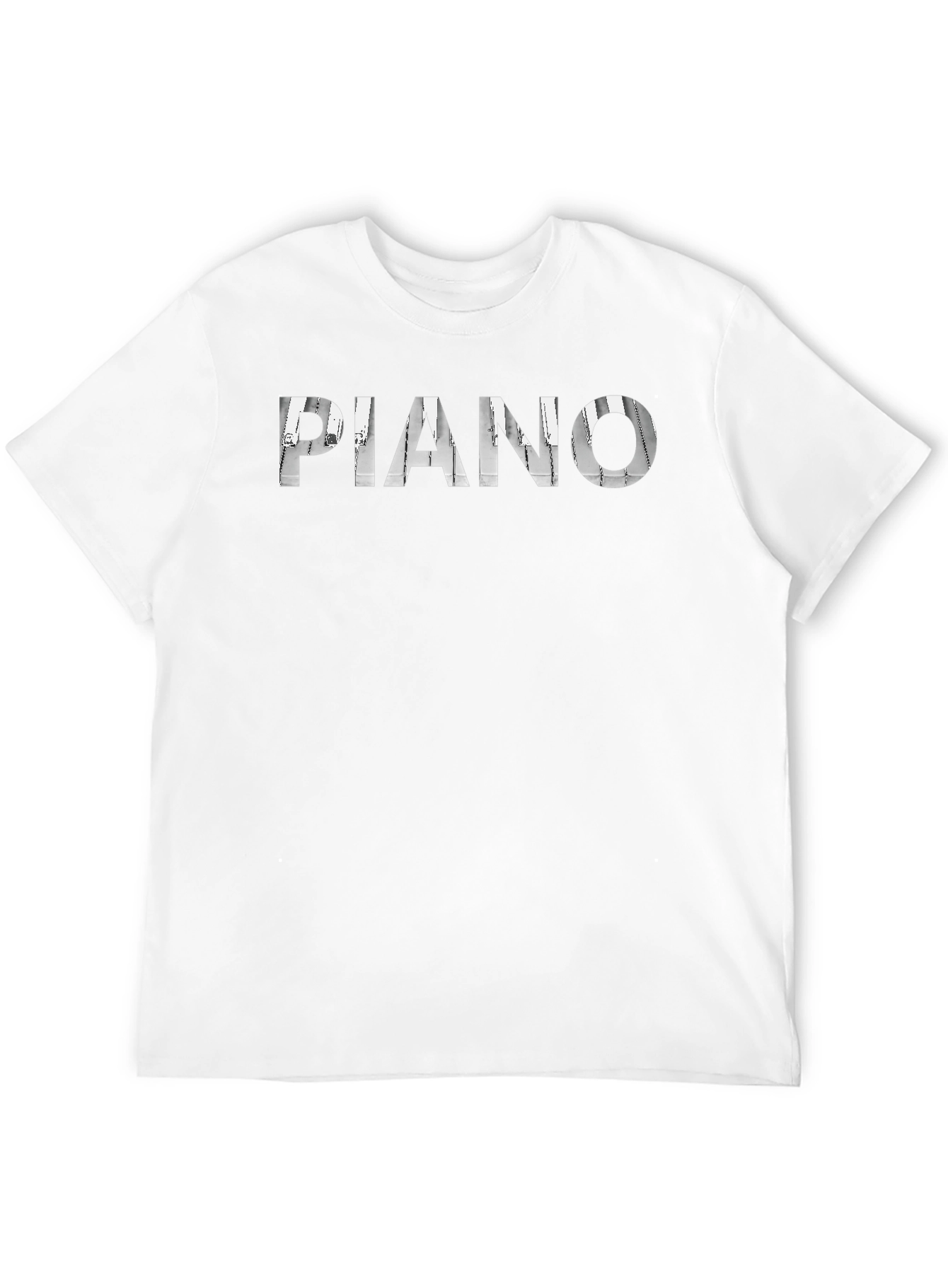 Piano Music Notes Mens Black T-Shirt