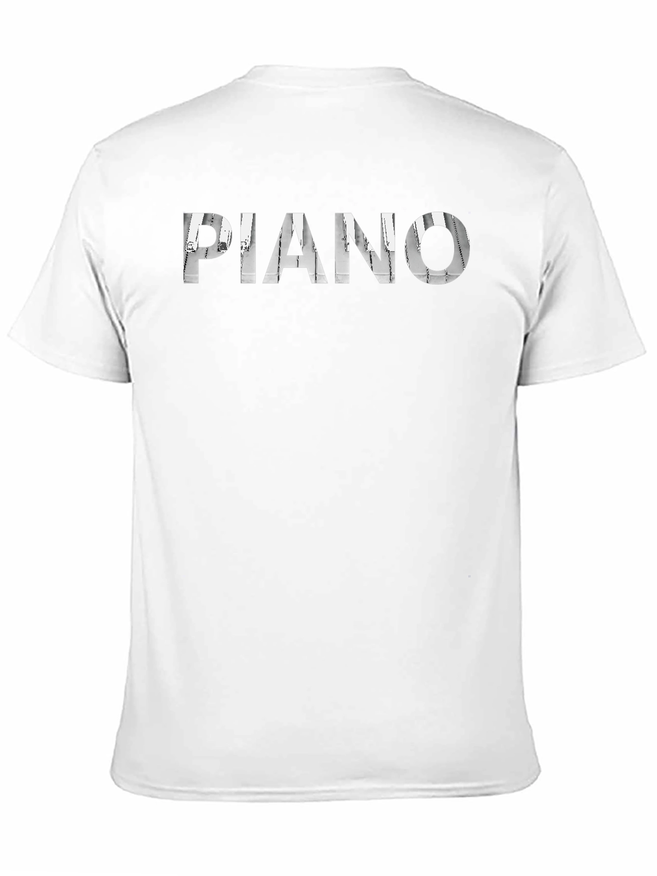 Piano Music Notes Mens Black T-Shirt