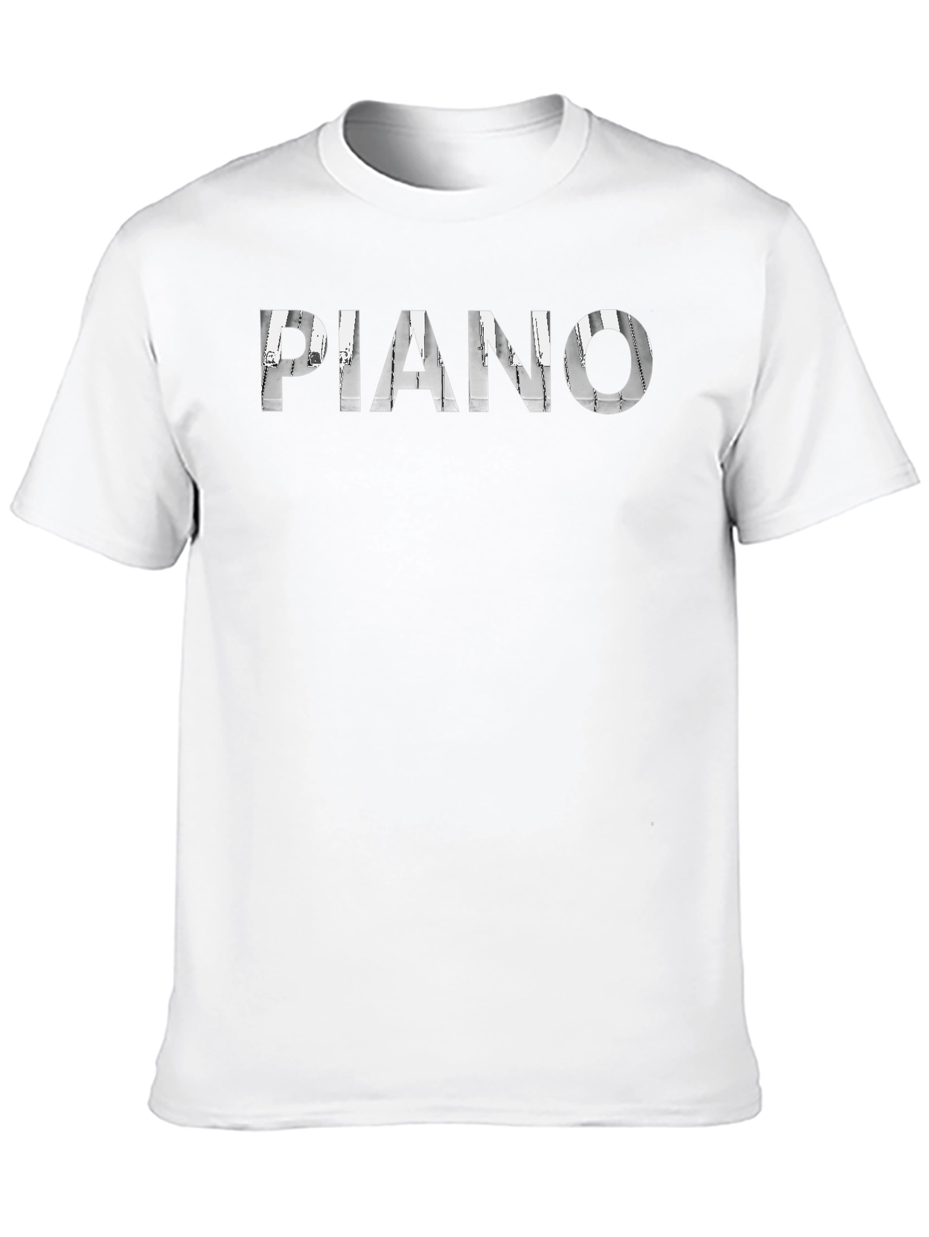 Piano Music Notes Mens Black T-Shirt