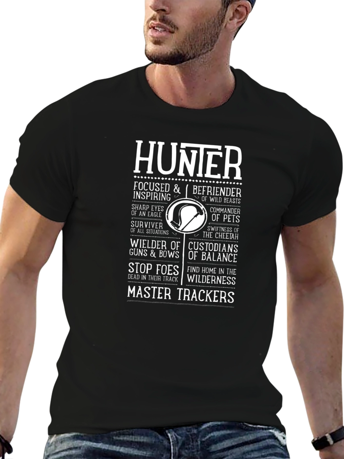 Hunter T-Shirt: Focused Inspiring Master Tracker