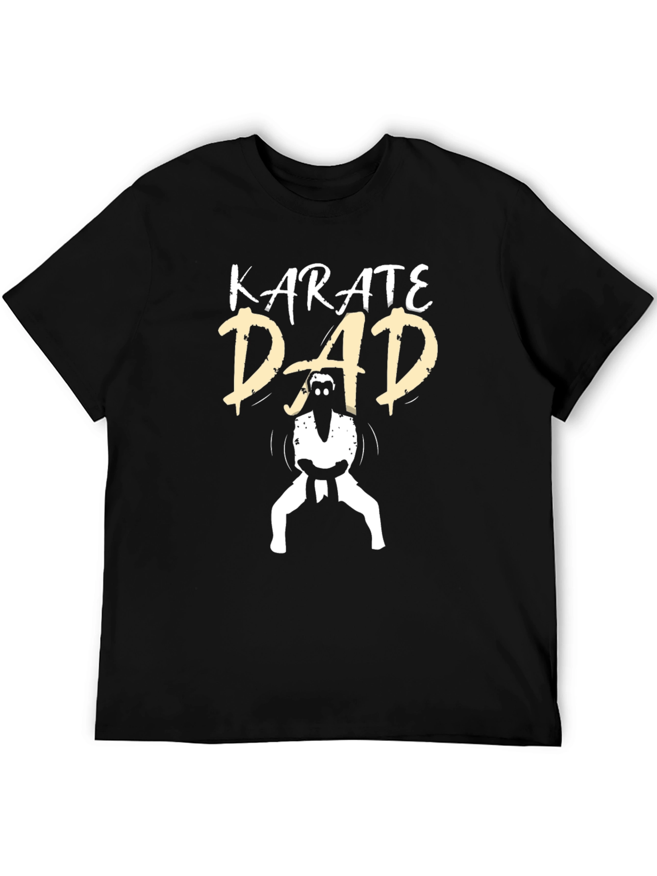 Karate Dad Graphic Tee - Black Cotton T-Shirt