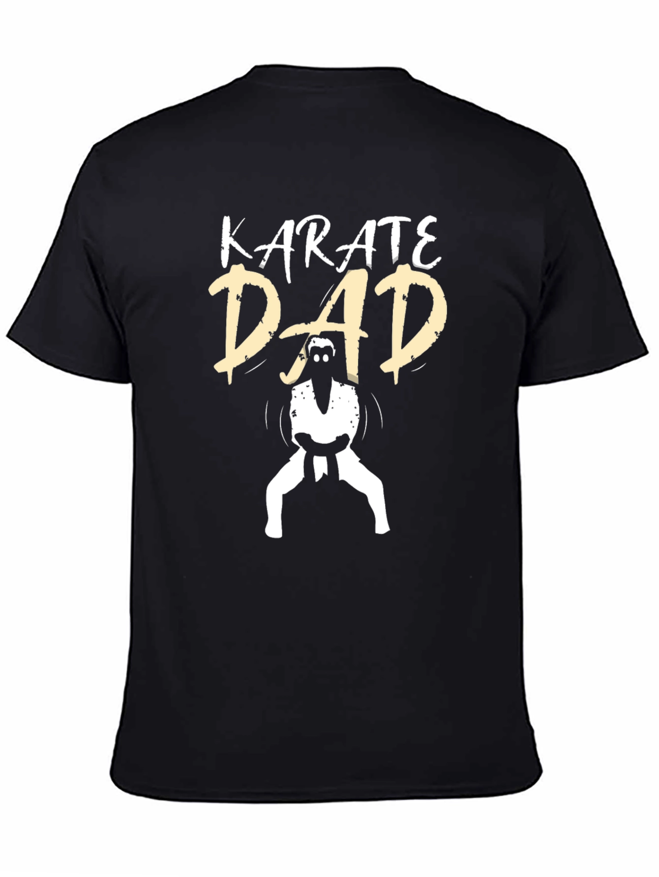 Karate Dad Graphic Tee - Black Cotton T-Shirt
