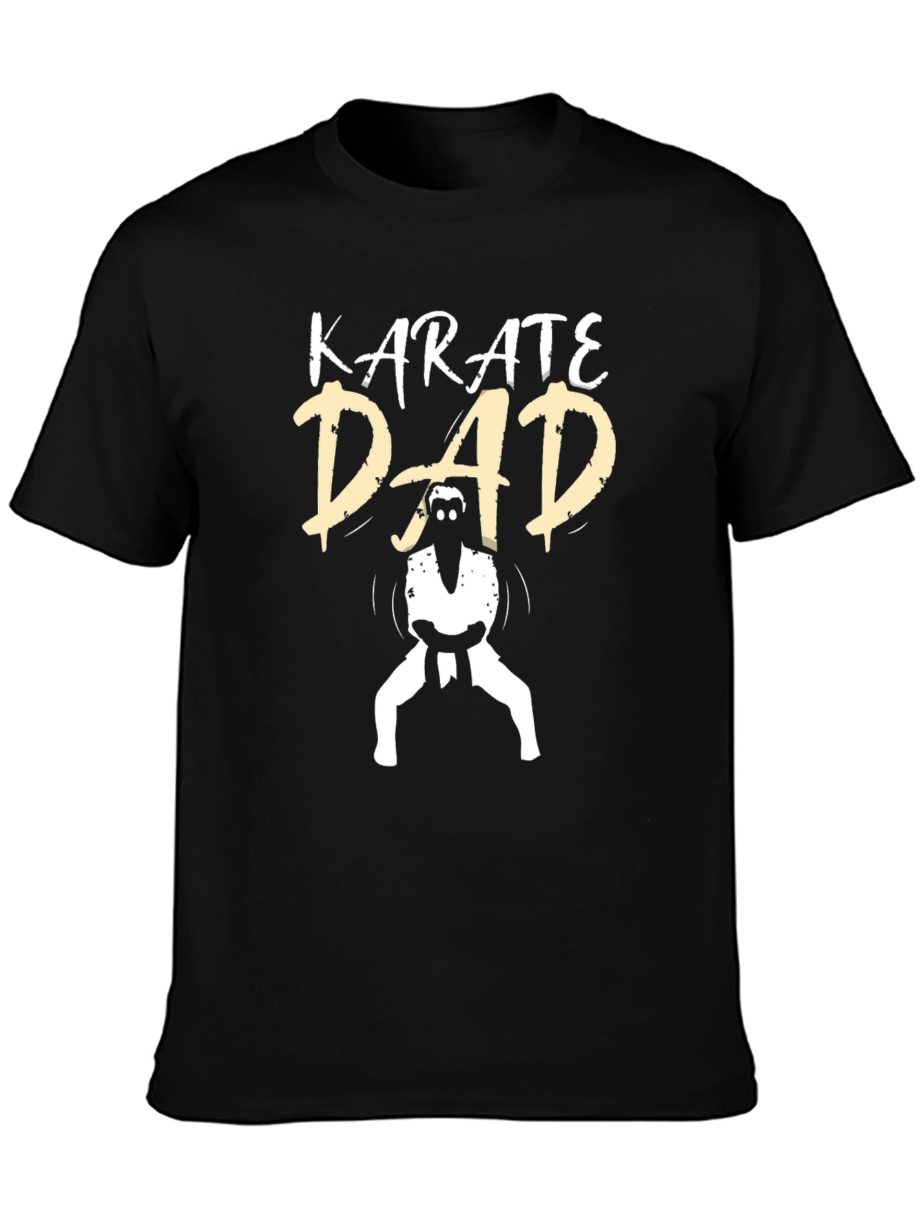 Karate Dad Graphic Tee - Black Cotton T-Shirt