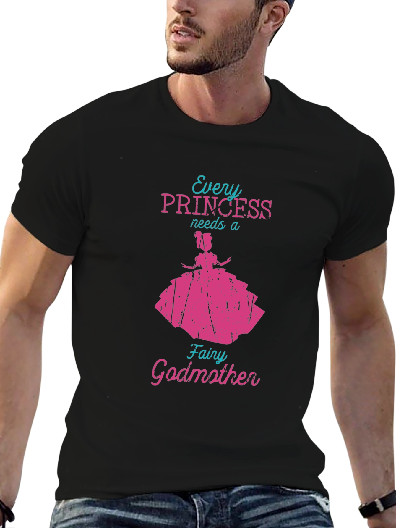 Princess Fairy Godmother Tee - Black Novelty T-Shirt