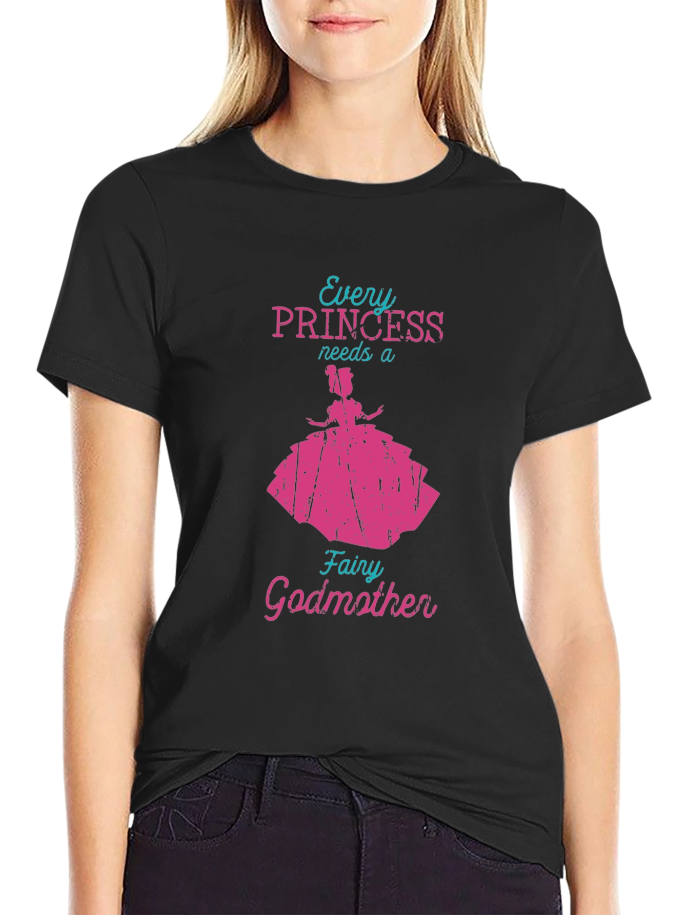 Princess Fairy Godmother Tee - Black Novelty T-Shirt