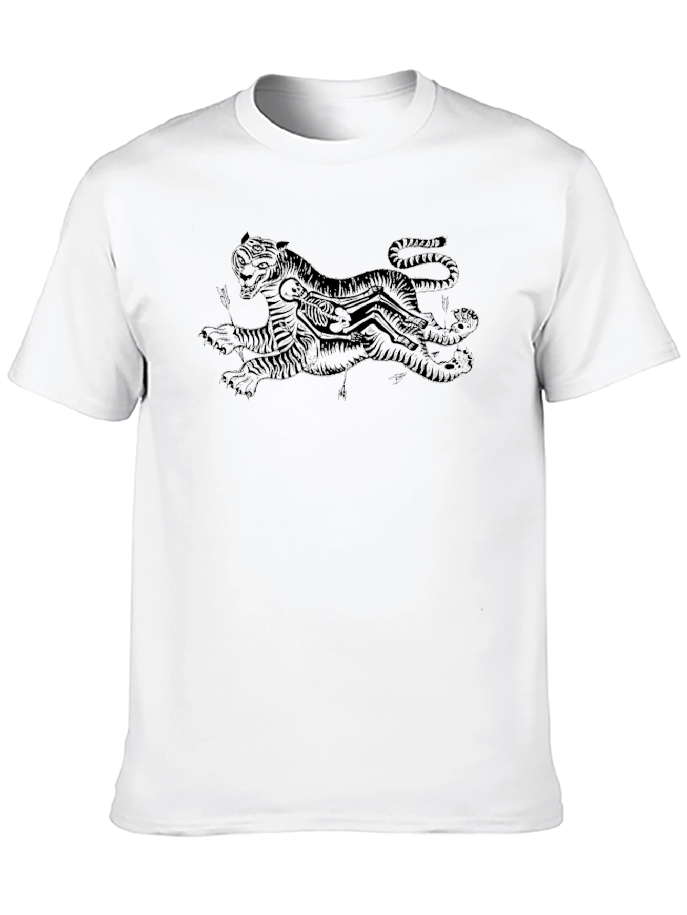 Mens Black Graphic Tee - Tiger