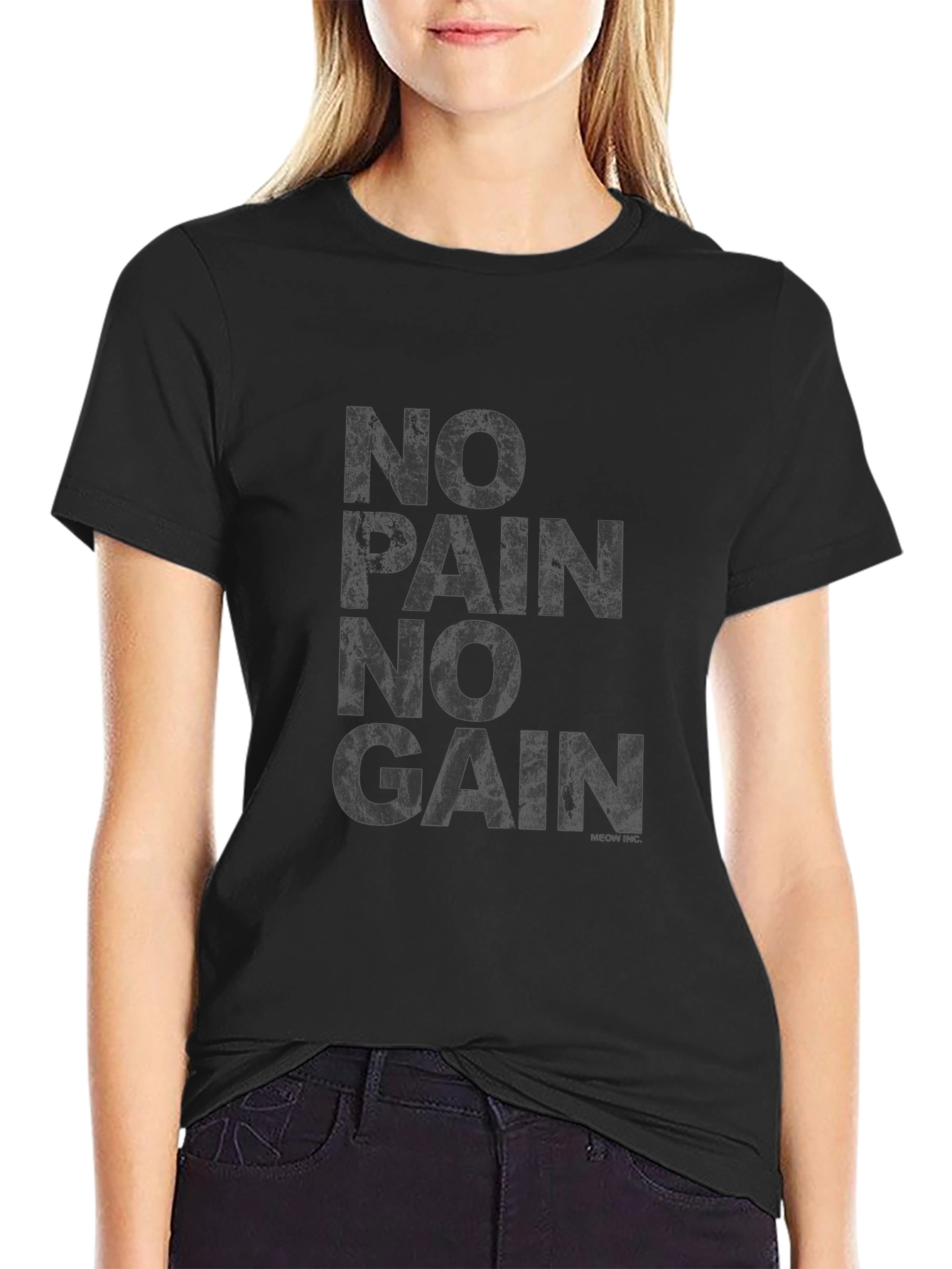 No Pain No Gain Black Graphic Tee