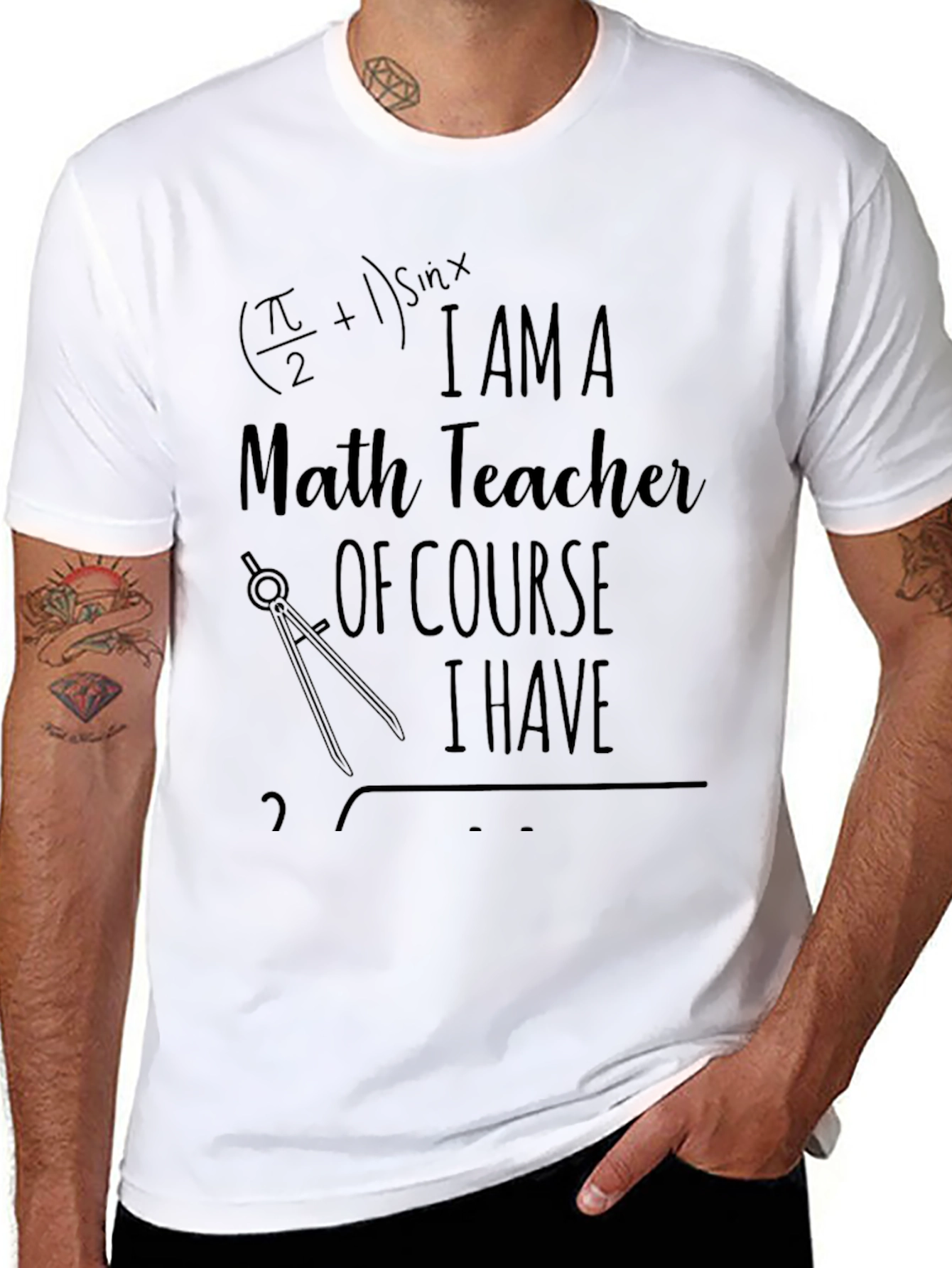 Math Teacher T-Shirt Funny I Have Problems