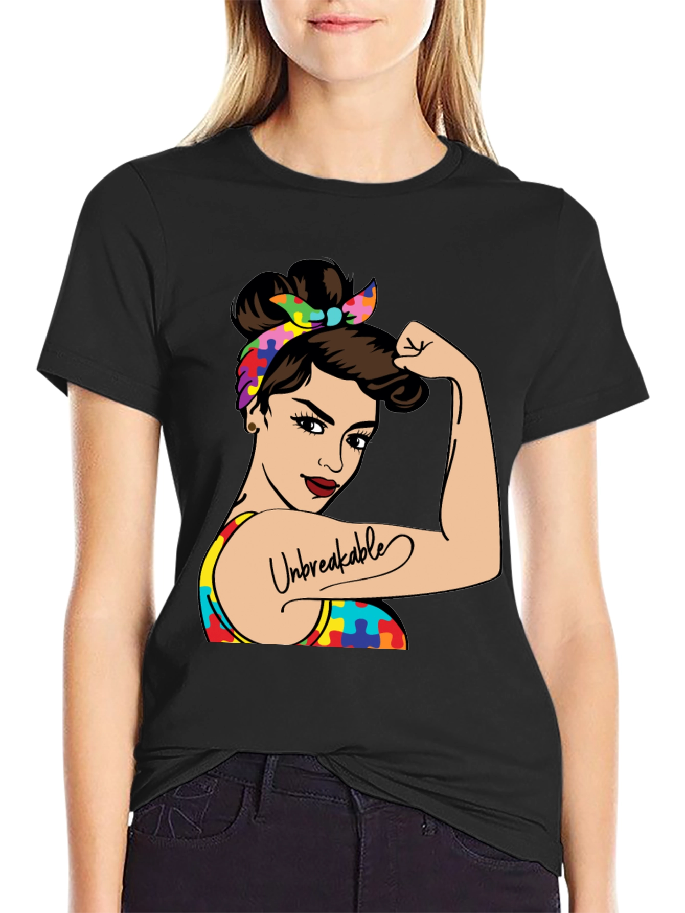 Unbreakable Autism Awareness Graphic T-Shirt
