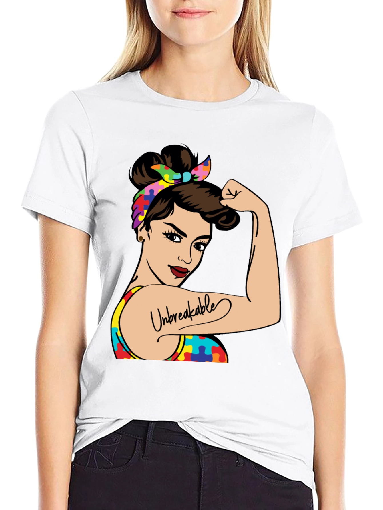 Unbreakable Autism Awareness Graphic T-Shirt