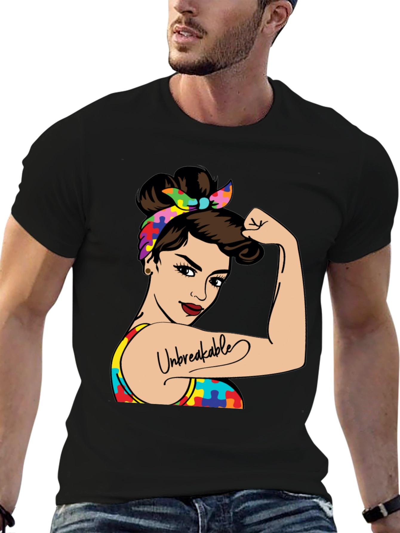 Unbreakable Autism Awareness Graphic T-Shirt