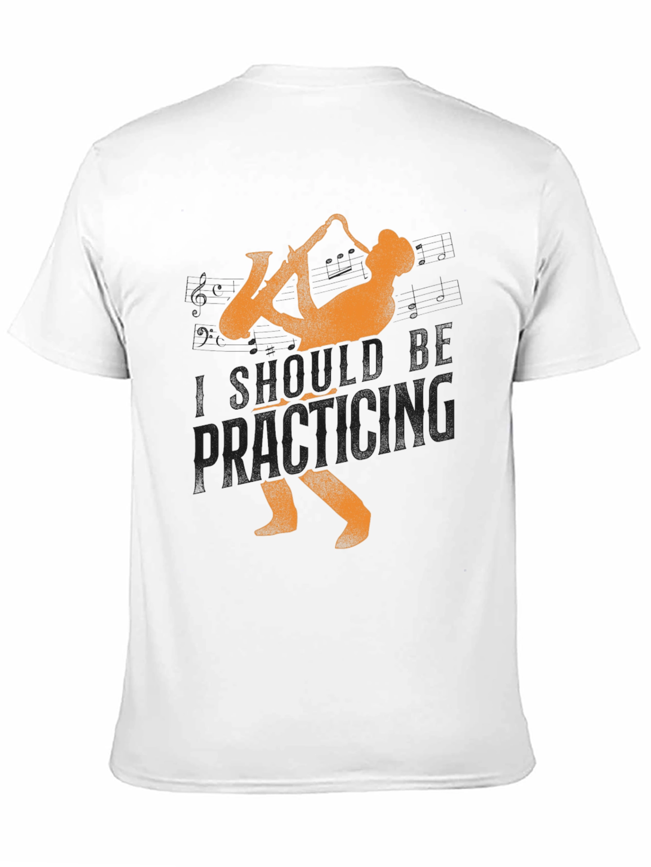Saxophone Player Graphic T-Shirt - Black