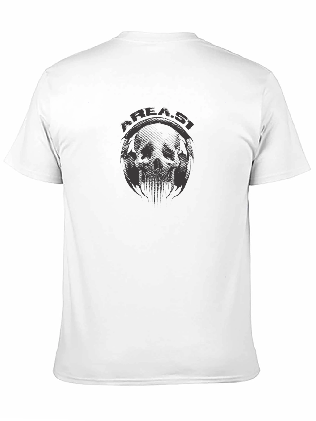 Area 51 Skull Graphic T-Shirt - Mens Black Tee