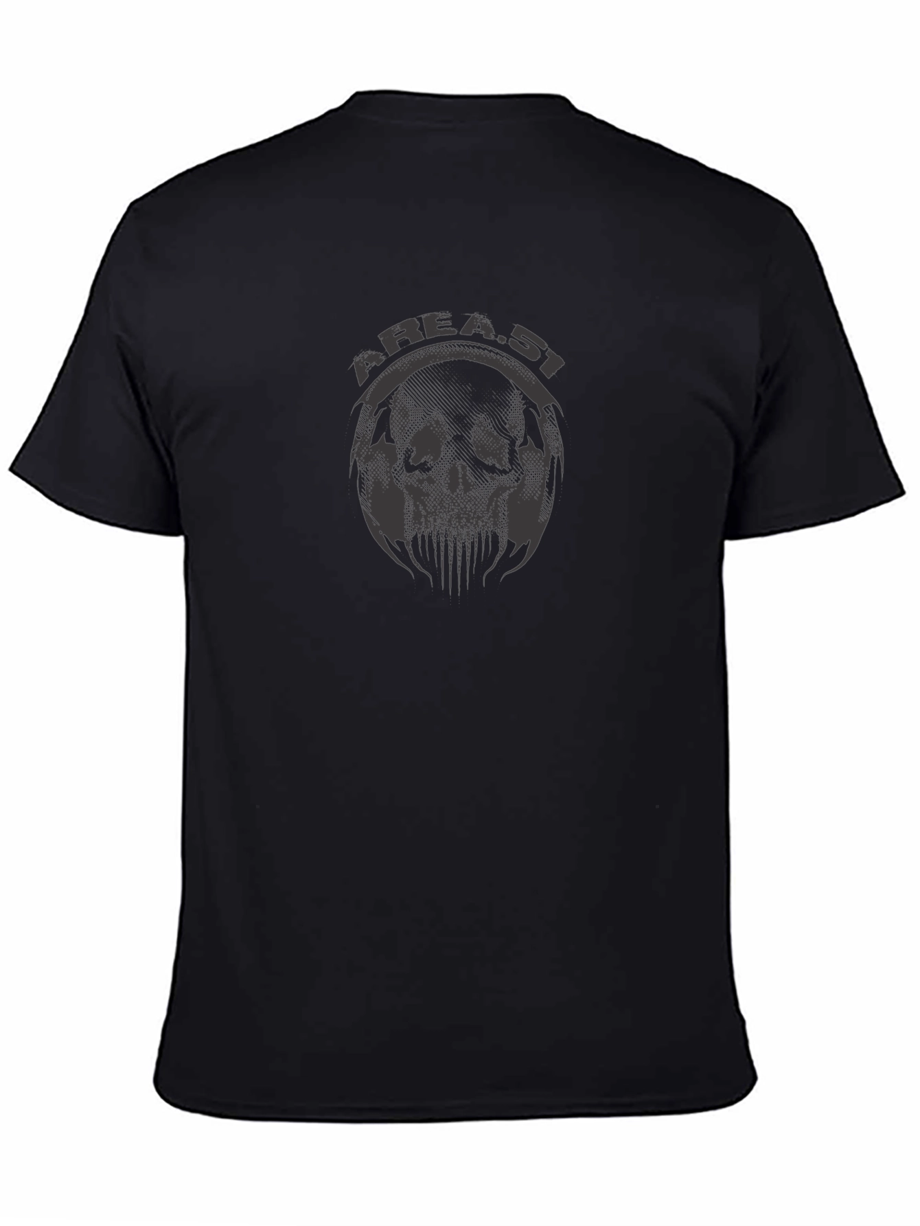 Area 51 Skull Graphic T-Shirt - Mens Black Tee