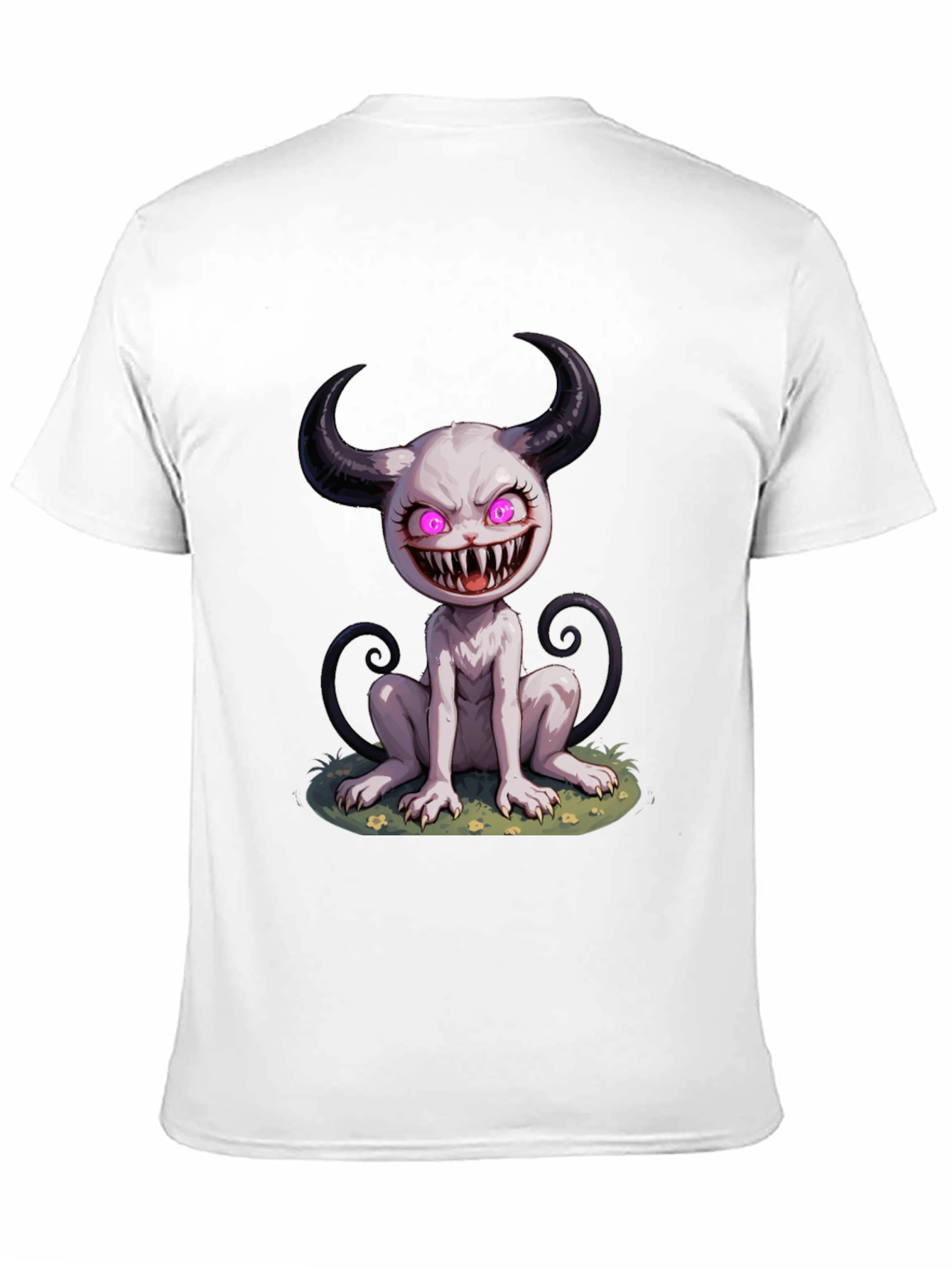 Creepy Cute Monster Graphic Tee - Black