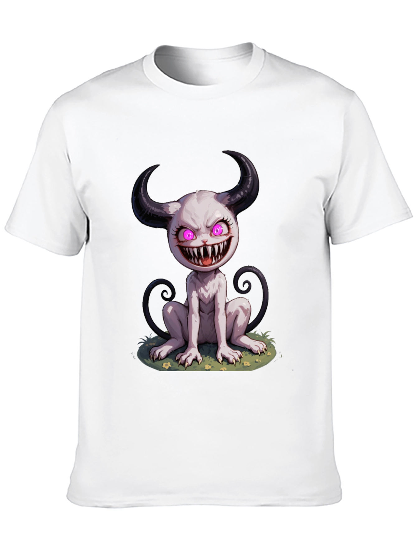Creepy Cute Monster Graphic Tee - Black
