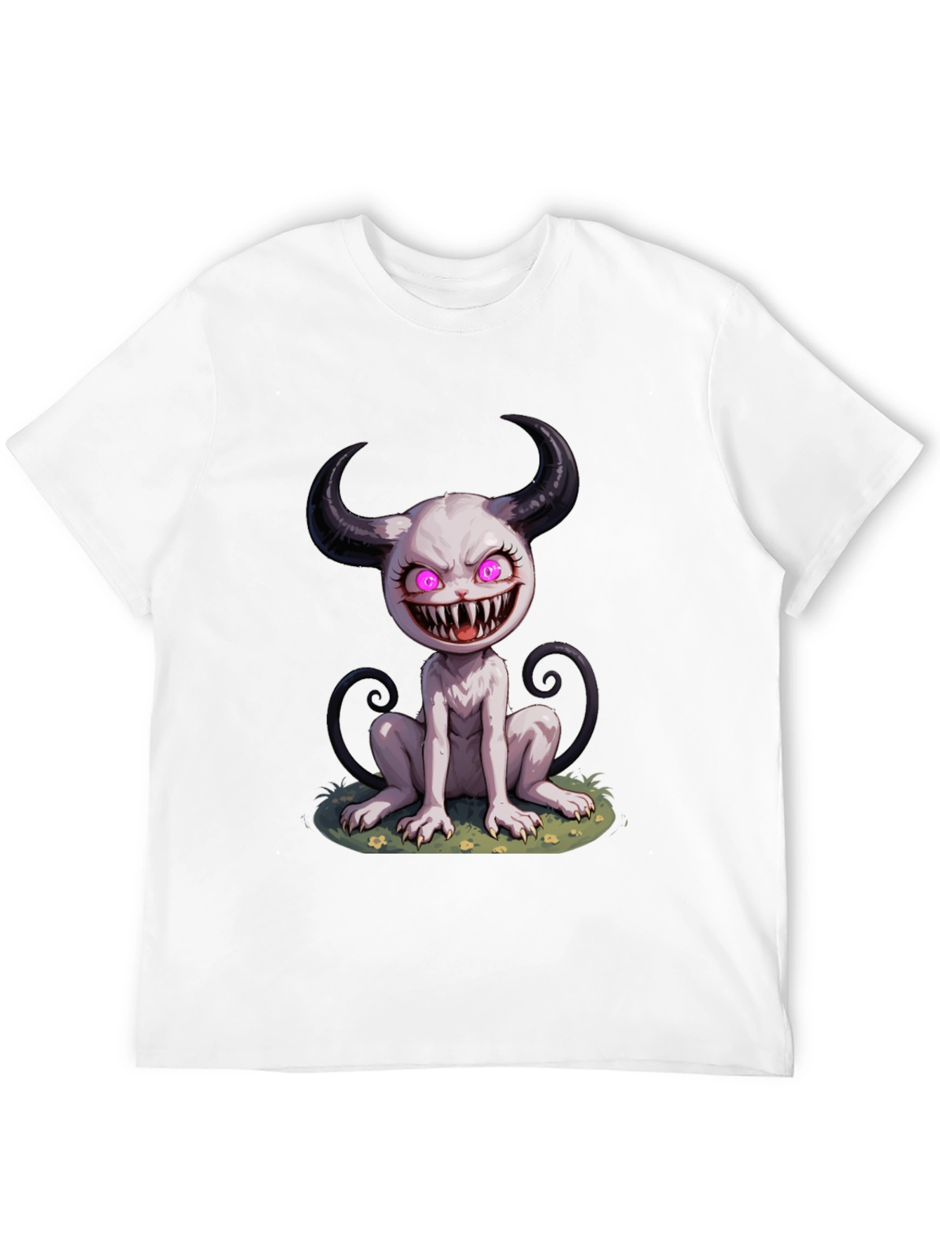 Creepy Cute Monster Graphic Tee - Black