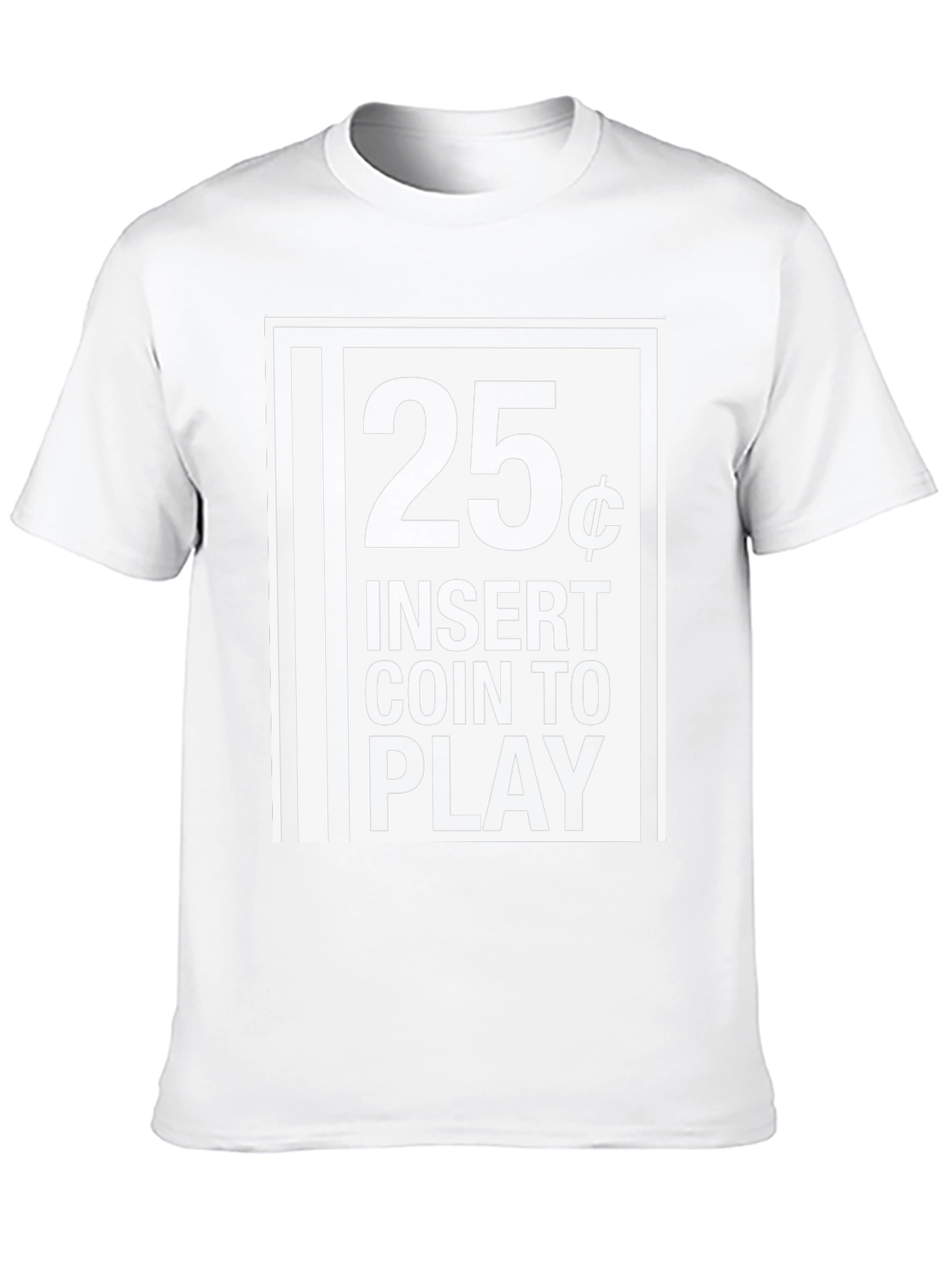 25 Cent Insert Coin to Play Black Graphic T-Shirt