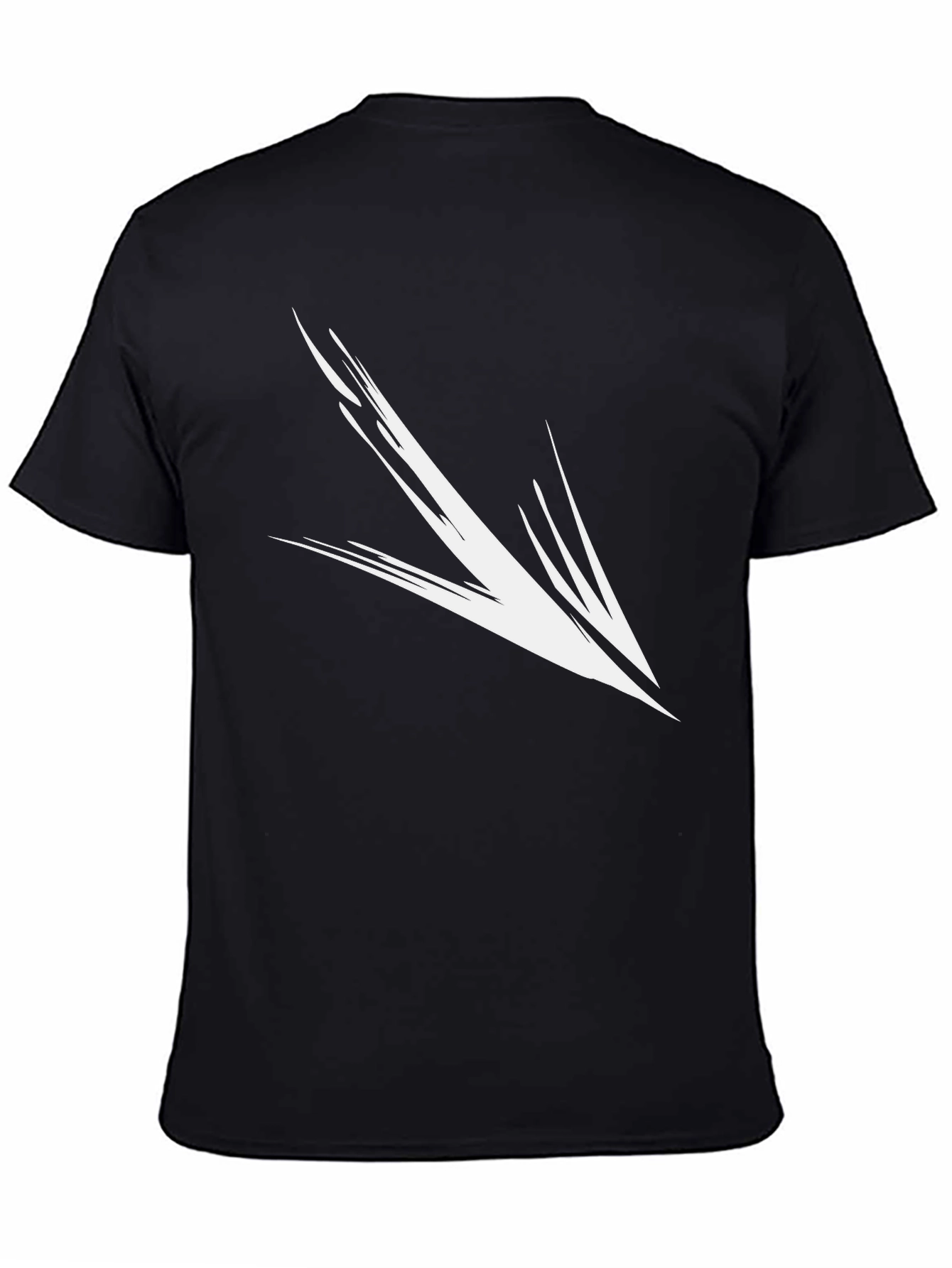 Black T-Shirt with Abstract Arrow Graphic