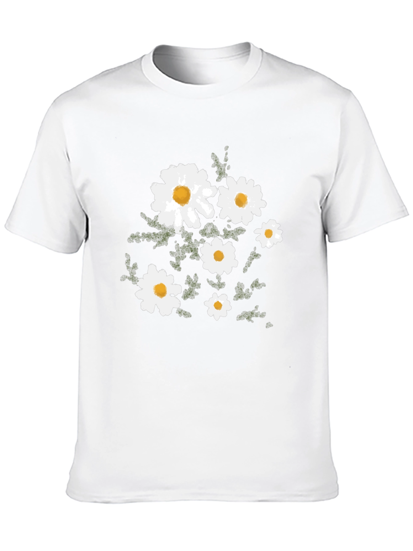 Black Floral Daisy Graphic Tee