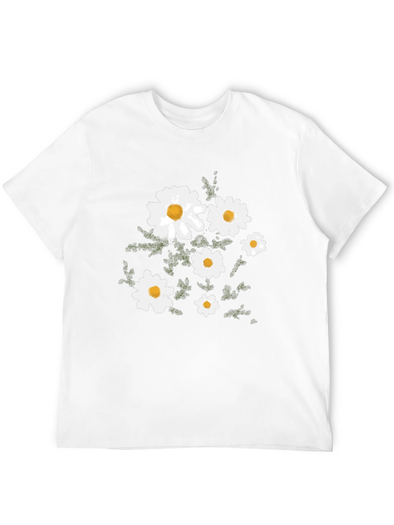 Black Floral Daisy Graphic Tee