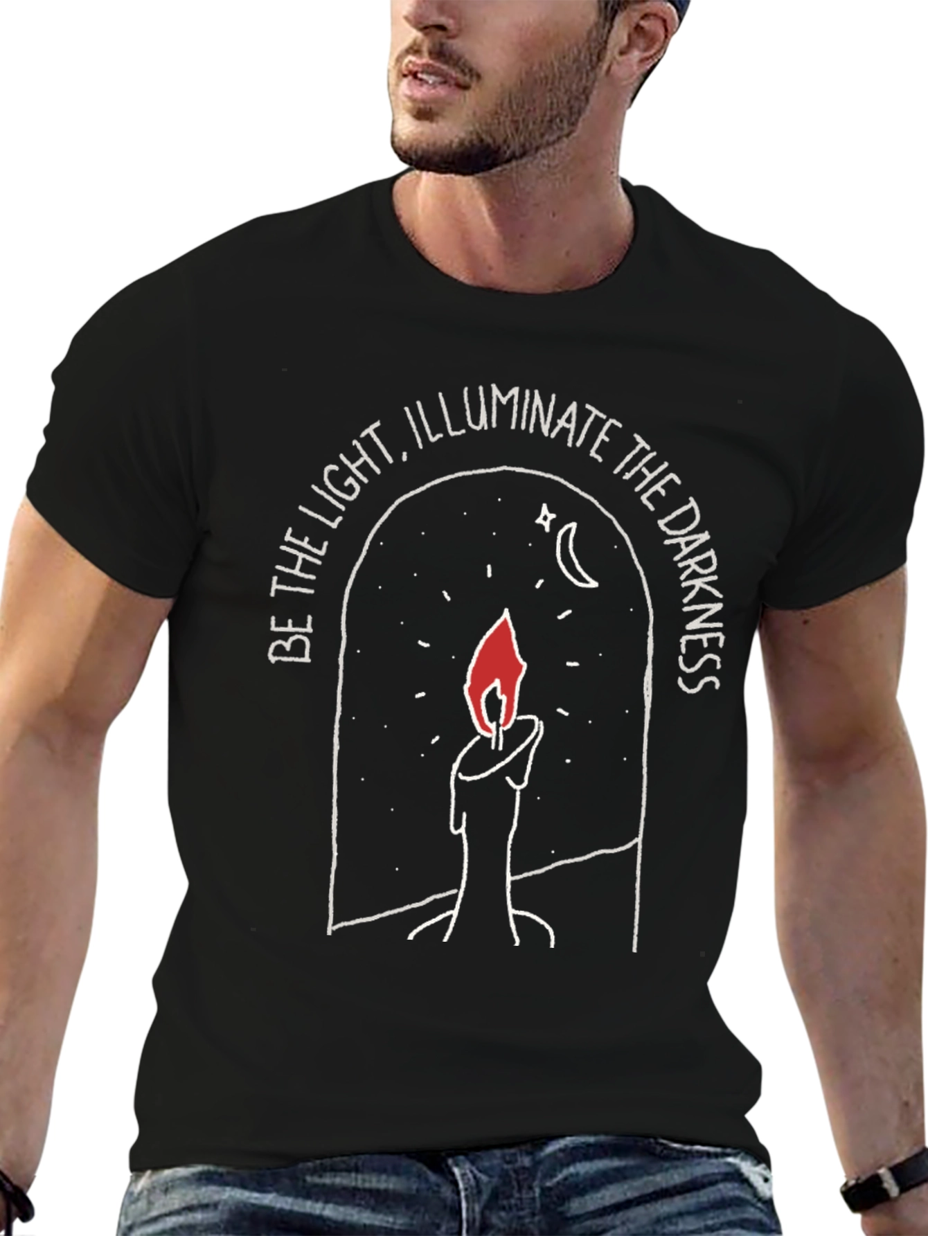 Candlelight Motivation Black T-Shirt