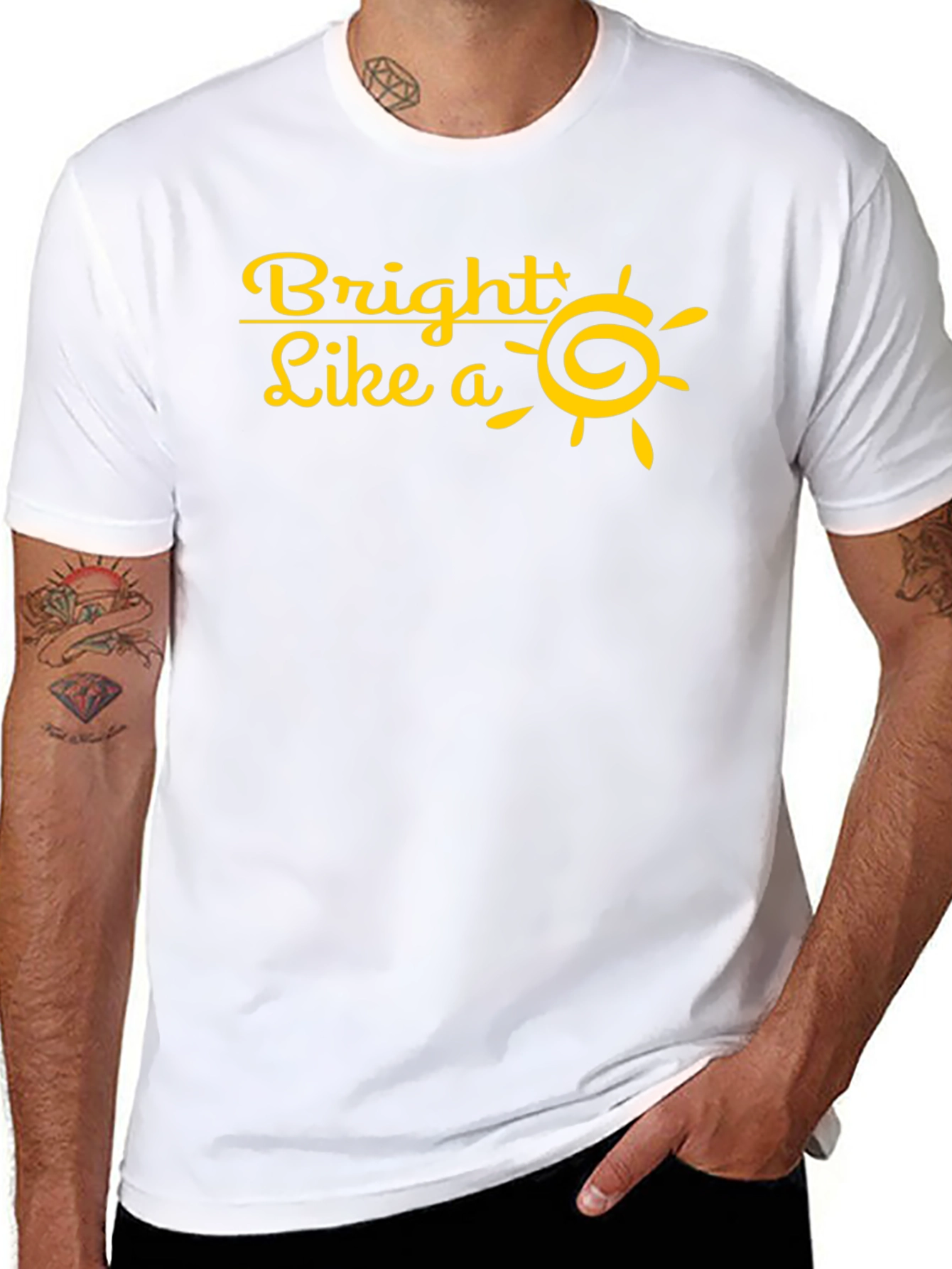 Bright Like a Sun T-Shirt - Black Cotton Tee