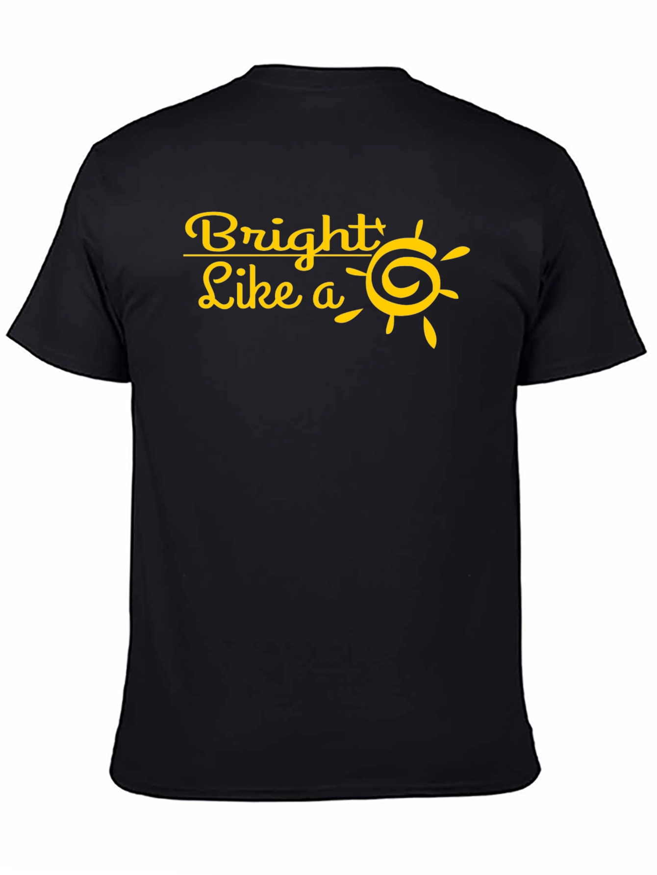 Bright Like a Sun T-Shirt - Black Cotton Tee