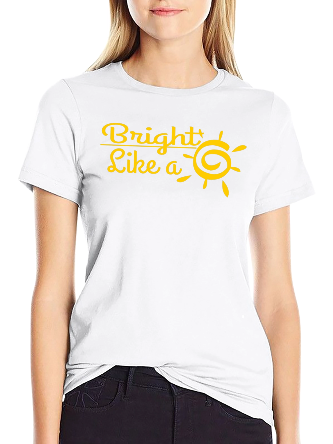 Bright Like a Sun T-Shirt - Black Cotton Tee