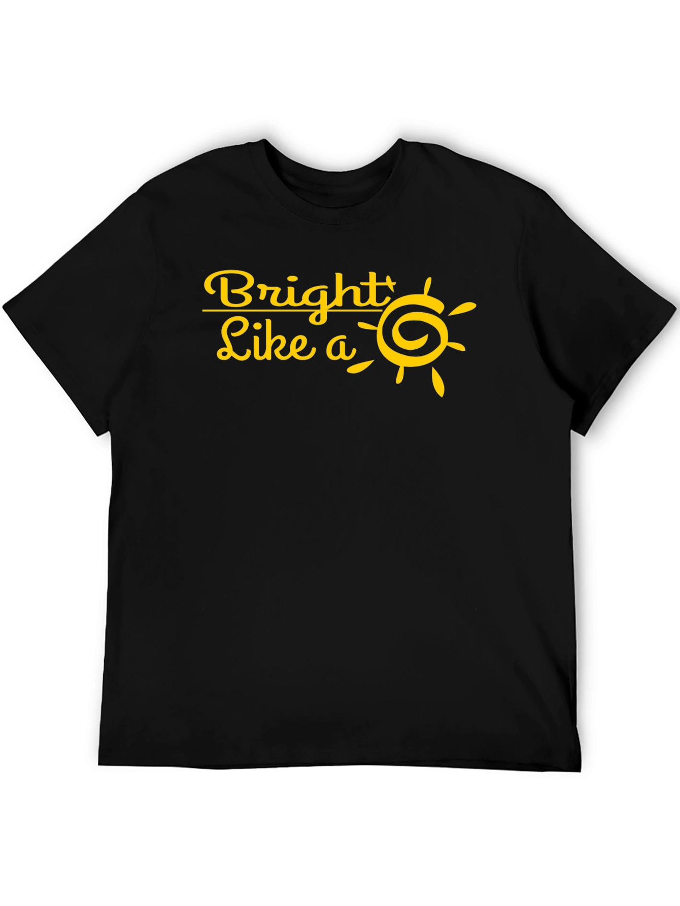Bright Like a Sun T-Shirt - Black Cotton Tee